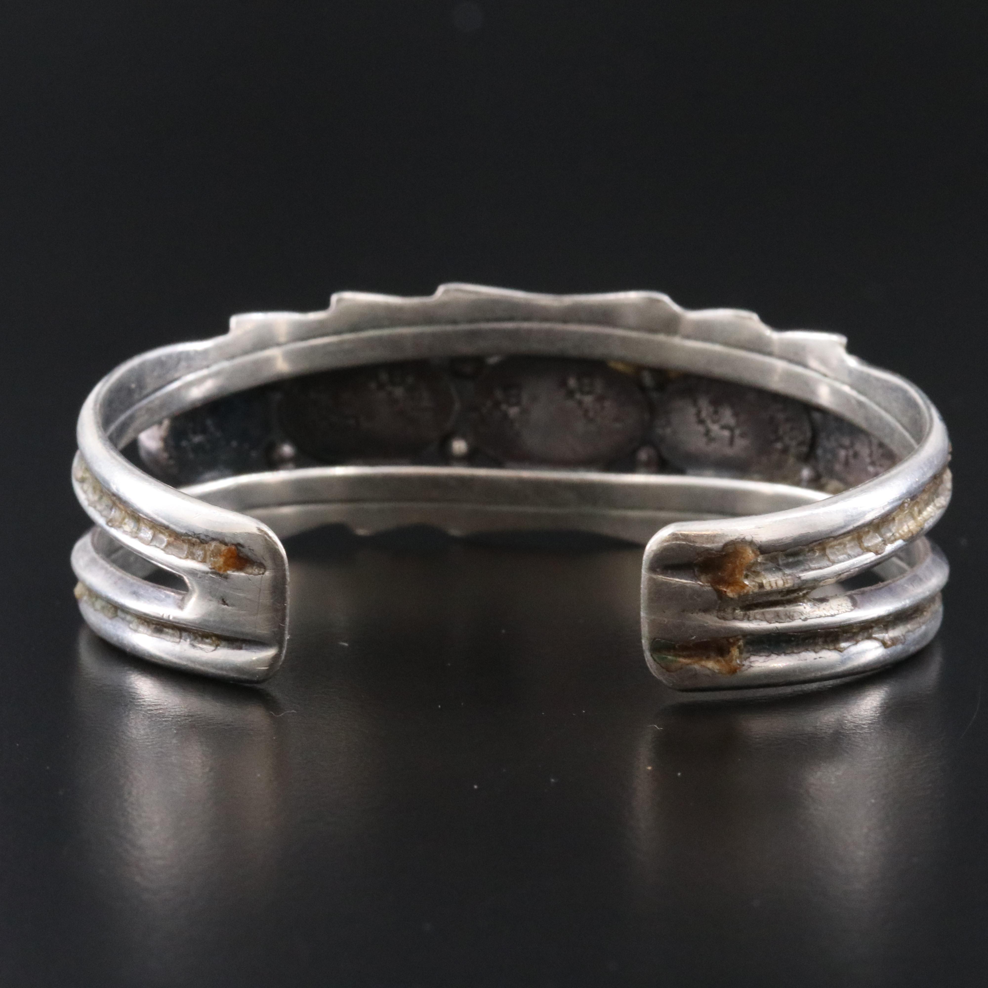 Les Baker Shop Sterling Turquoise Cuff