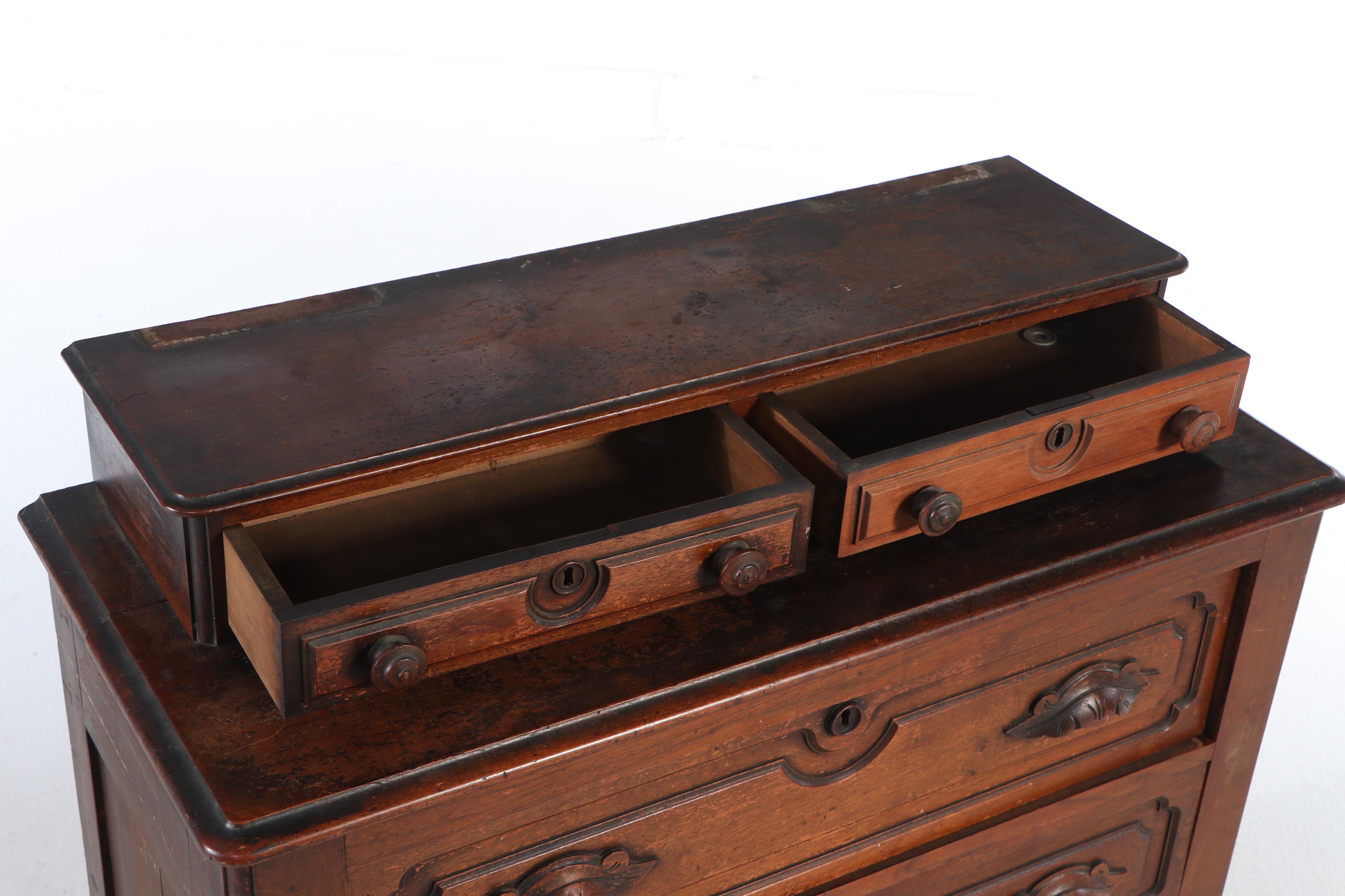 Victorian Walnut Dresser