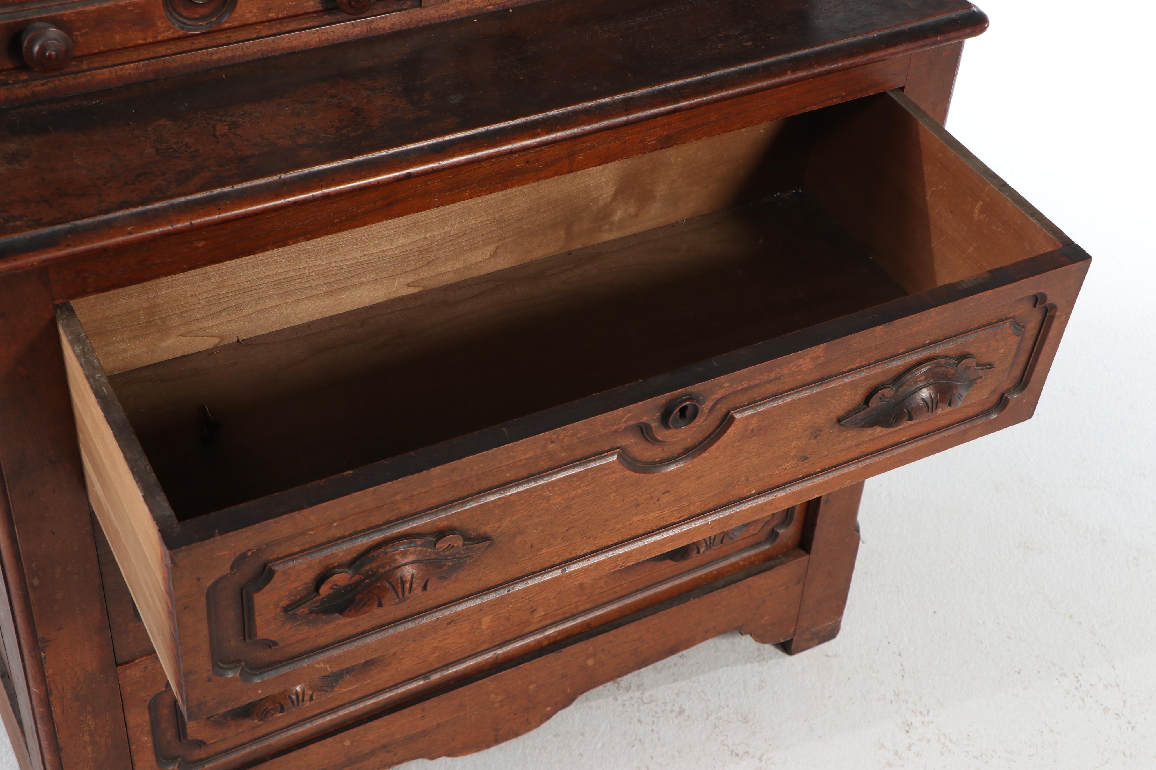 Victorian Walnut Dresser