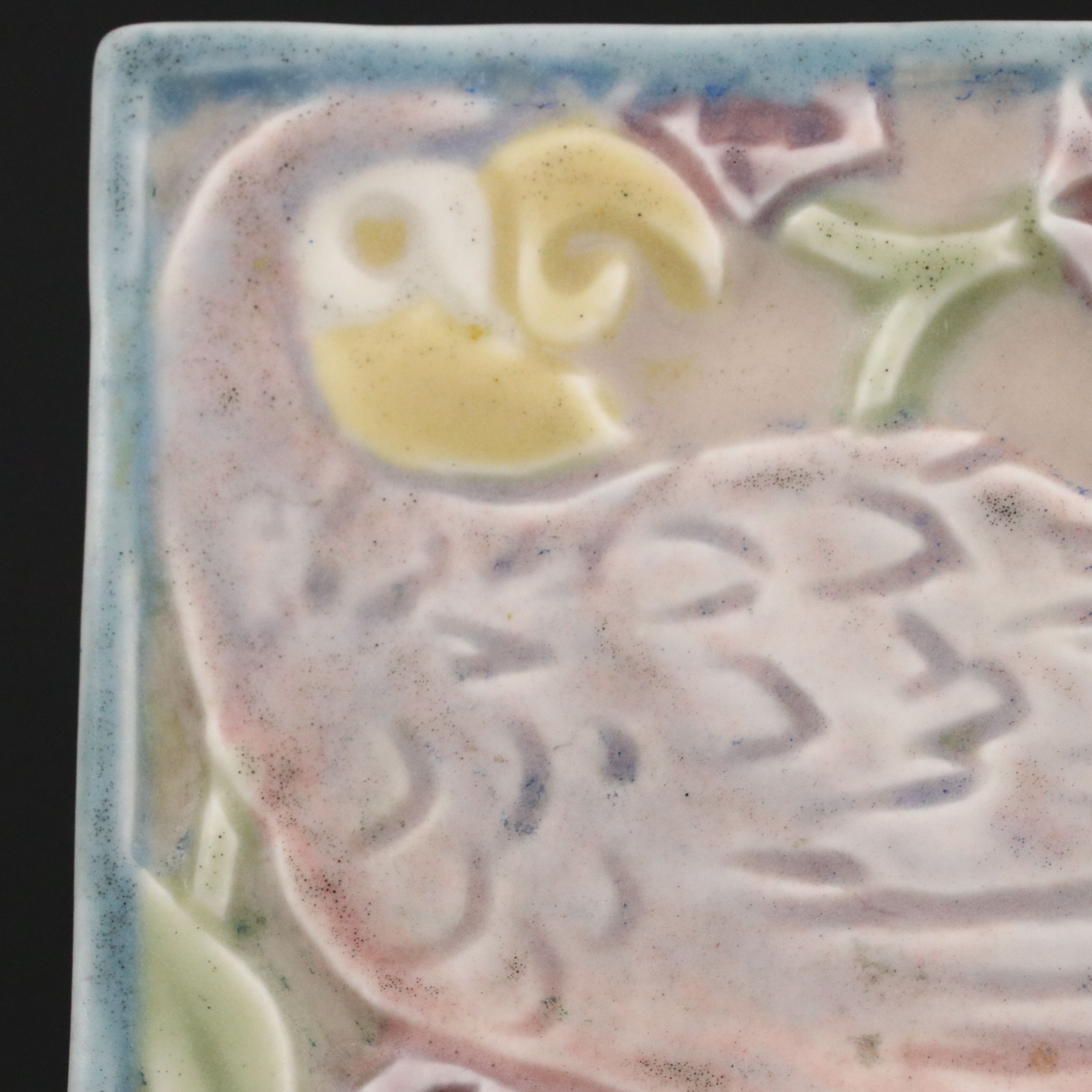 Rookwood Pottery Art Deco Parrot Tile Trivet, 1928
