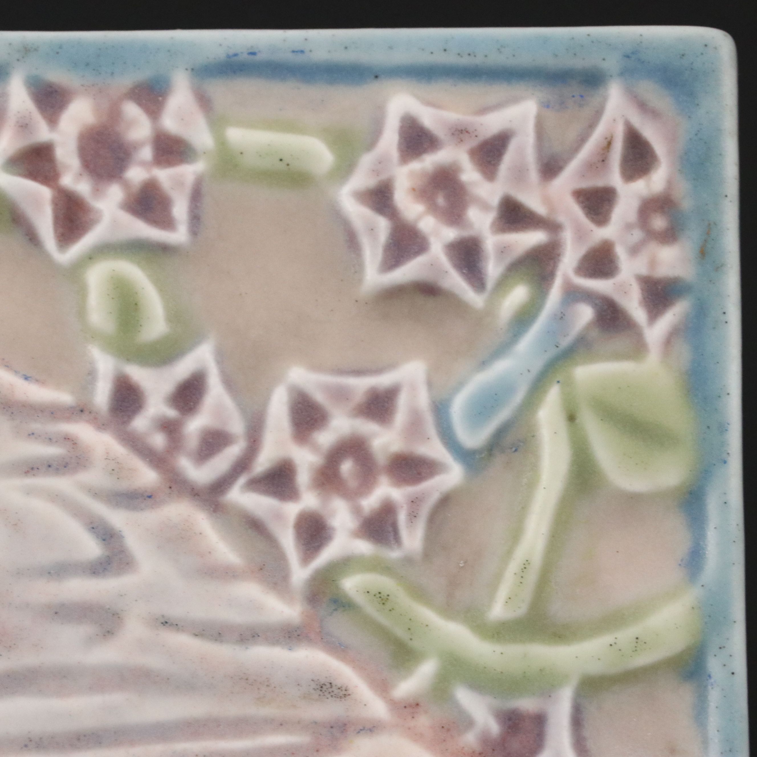 Rookwood Pottery Art Deco Parrot Tile Trivet, 1928