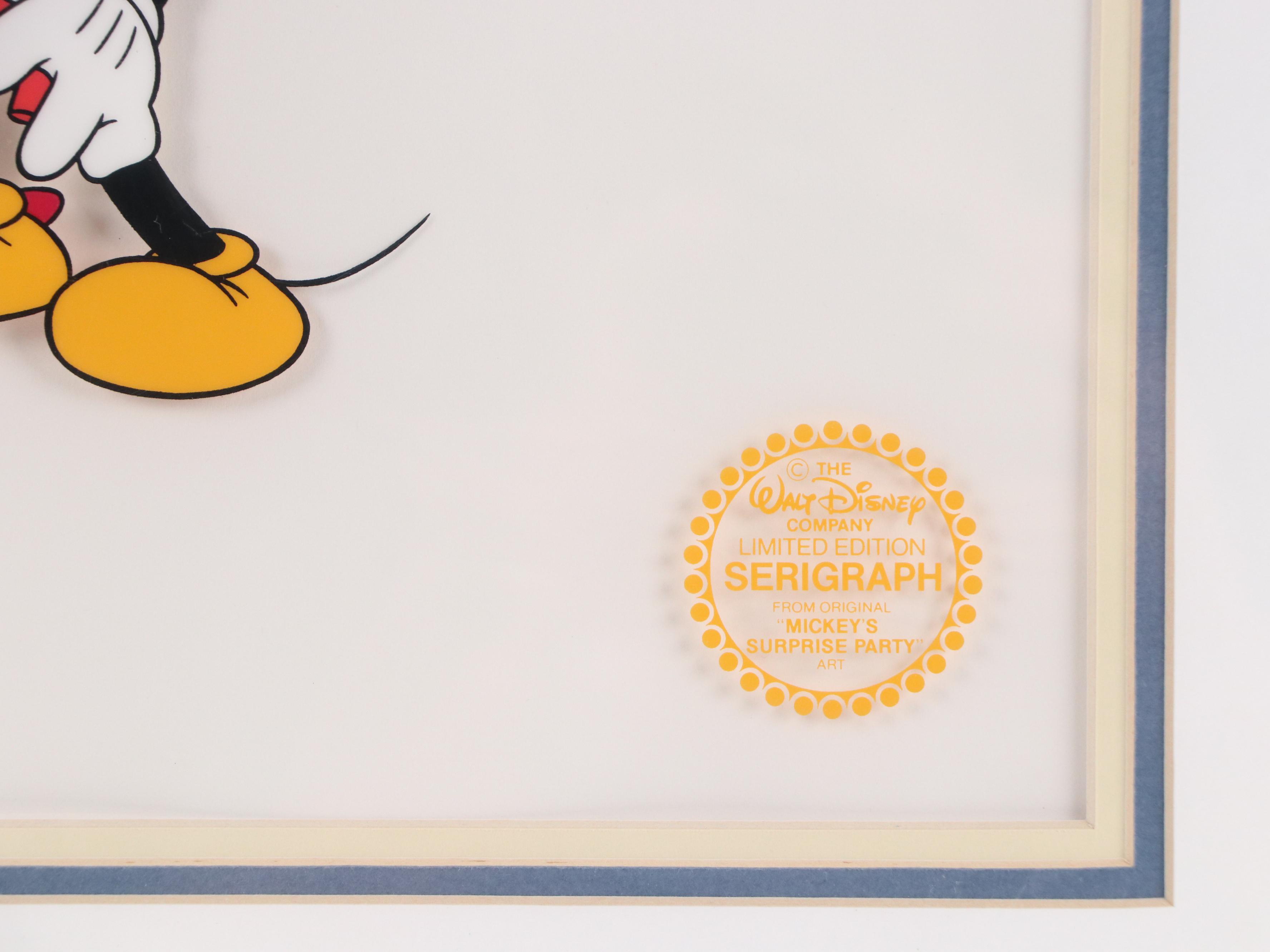 Disney "Minnie Loves Mickey" Sericel From "Mickey's Surprise Party"