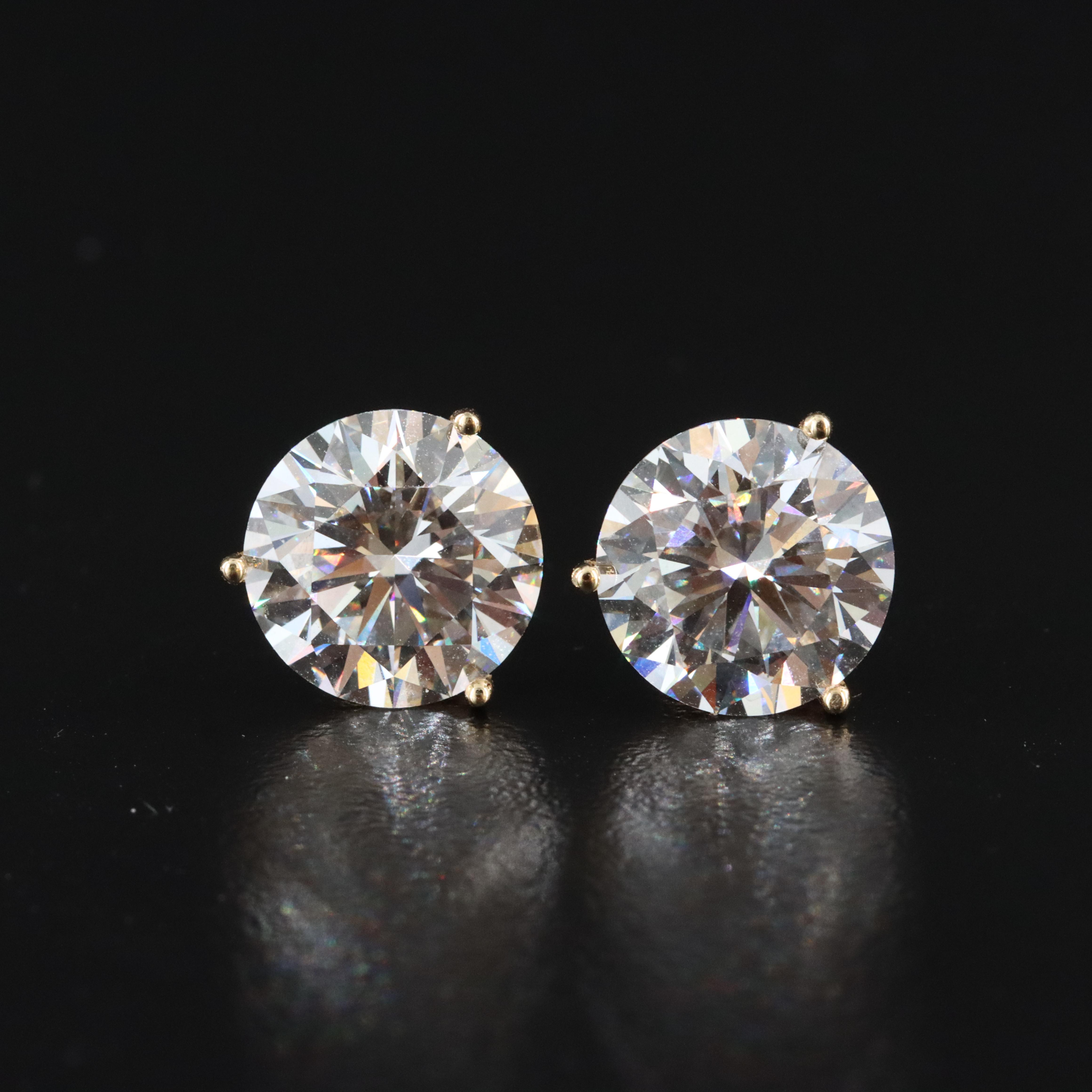 18K 10.00 CTW Lab Grown Diamond Earrings