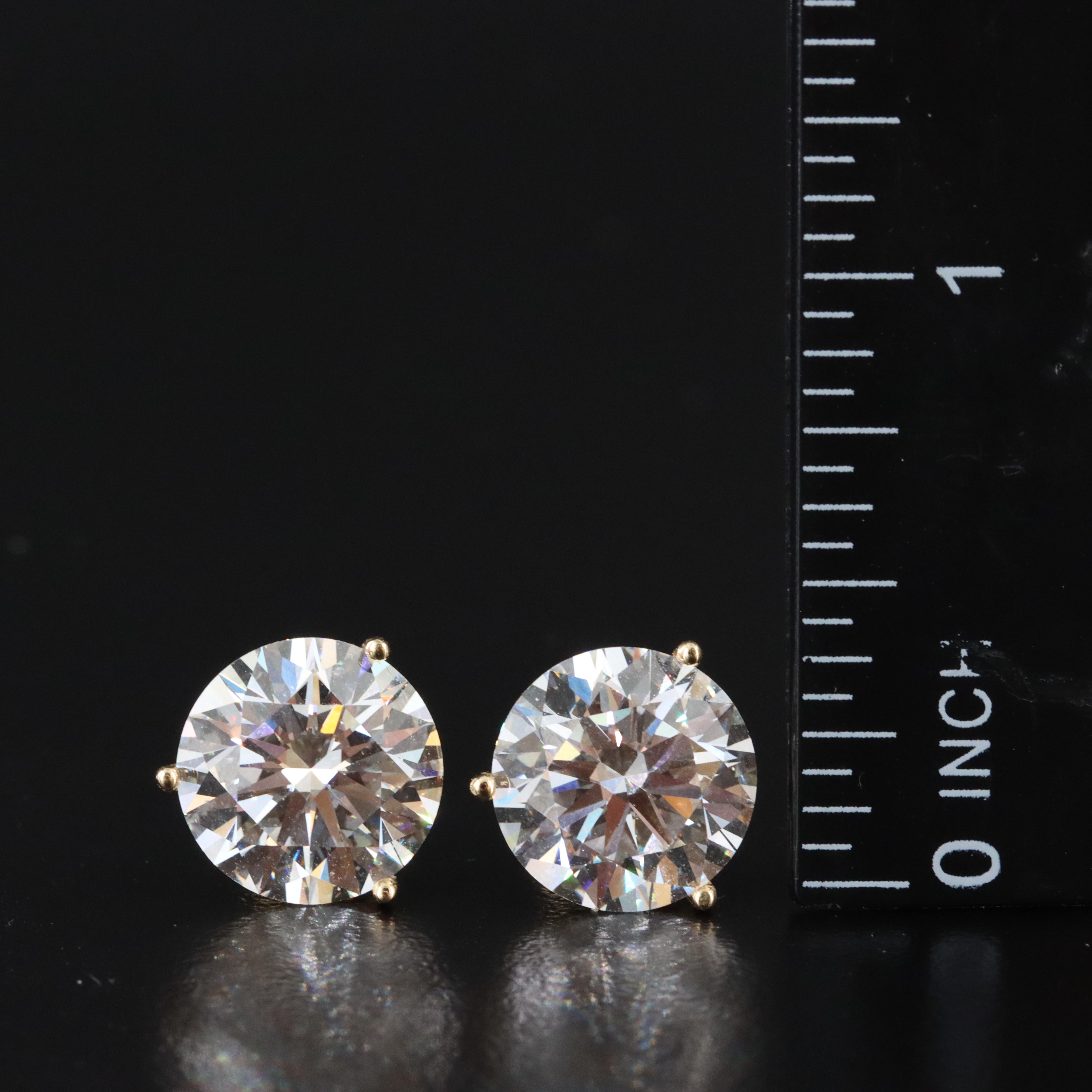 18K 10.00 CTW Lab Grown Diamond Earrings