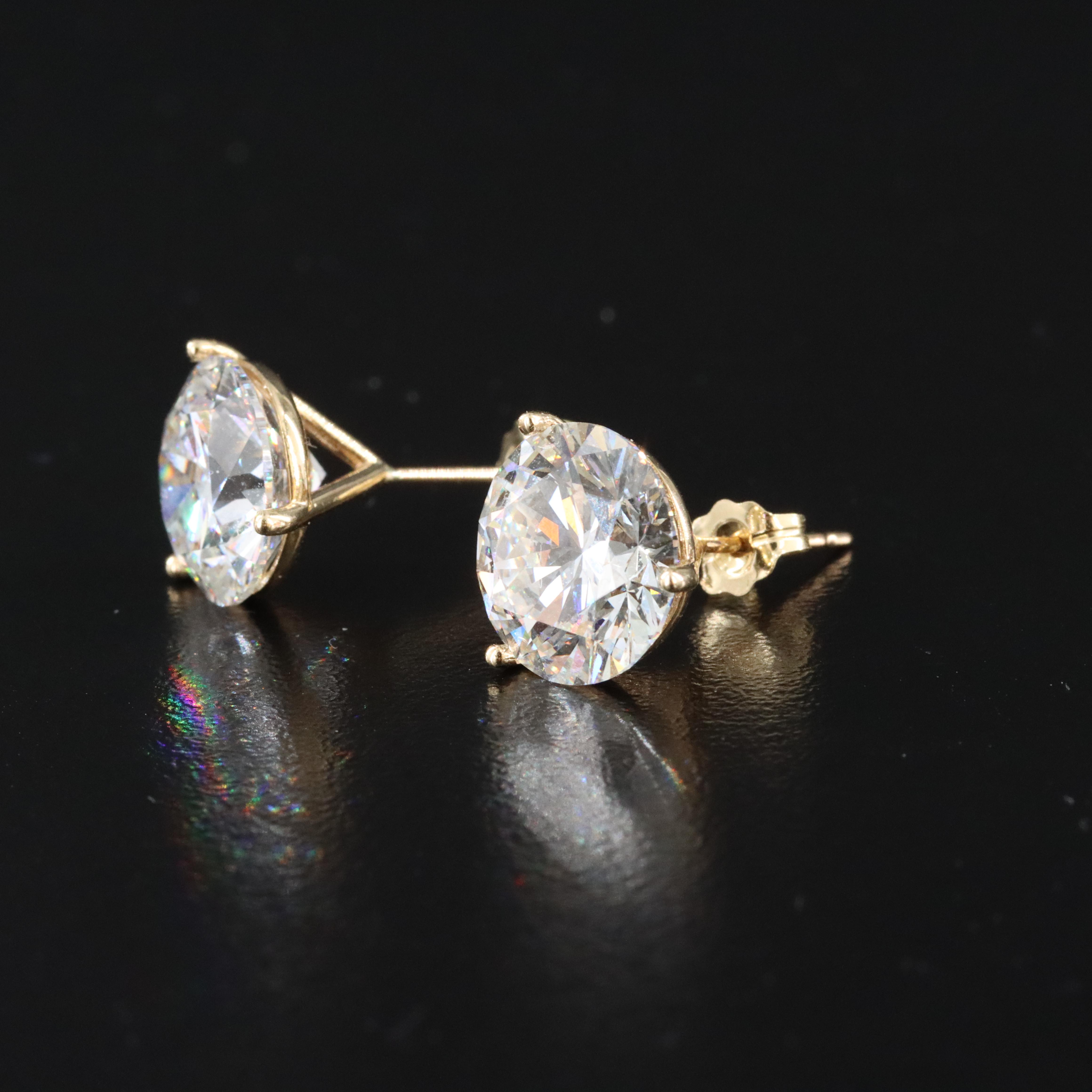 18K 10.00 CTW Lab Grown Diamond Earrings