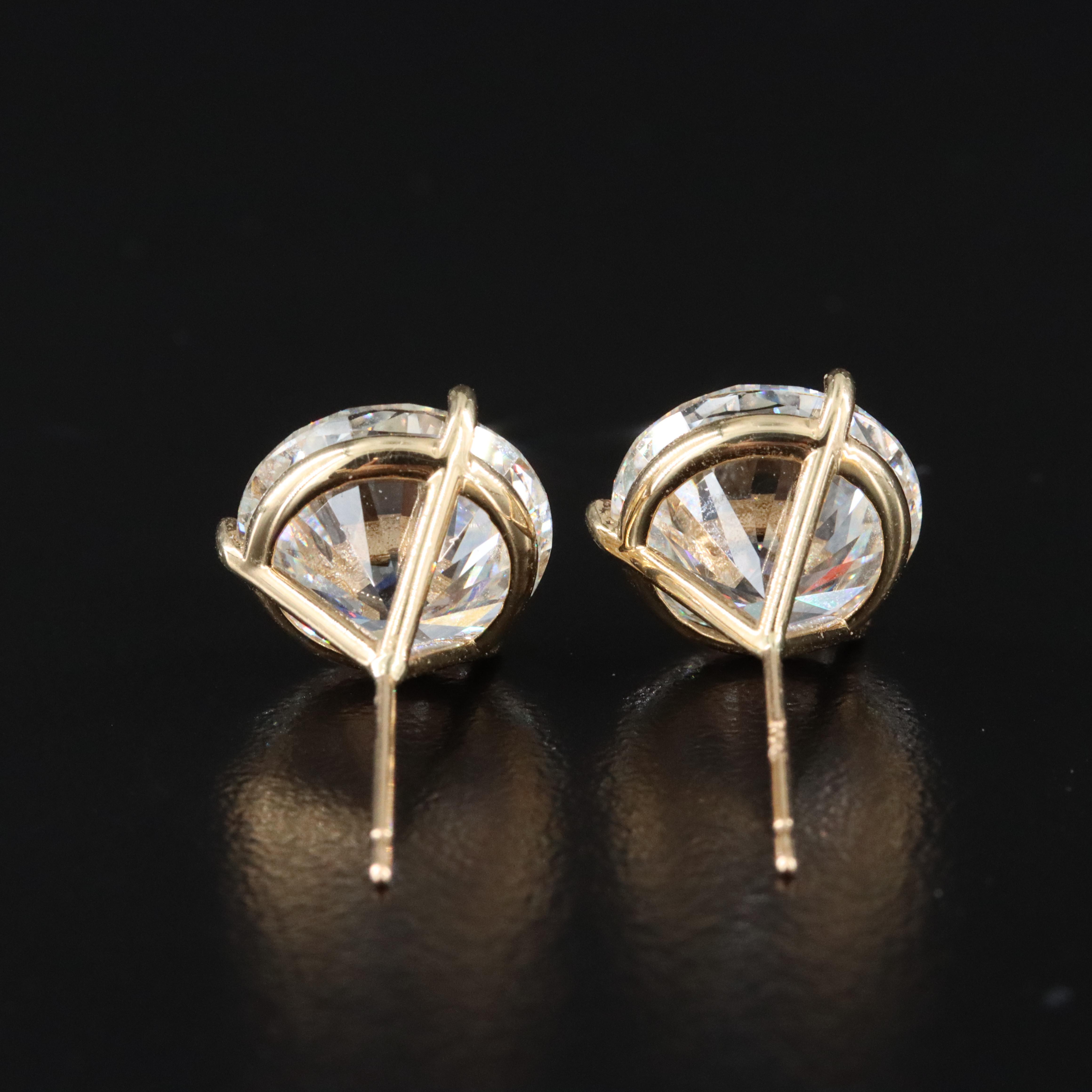 18K 10.00 CTW Lab Grown Diamond Earrings