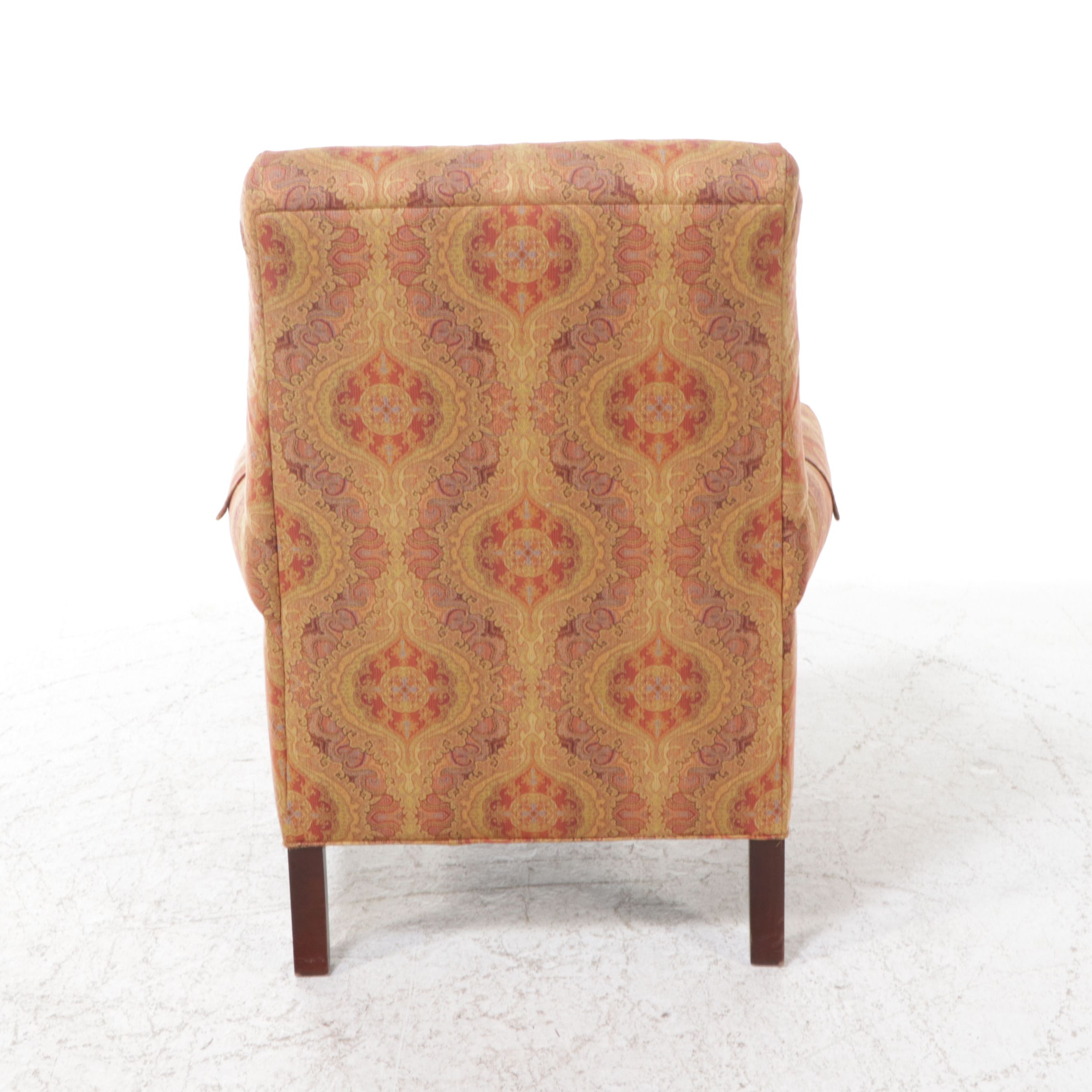 Bassett Paisley Upholstered Armchair, Late 20th/Early 21st Century