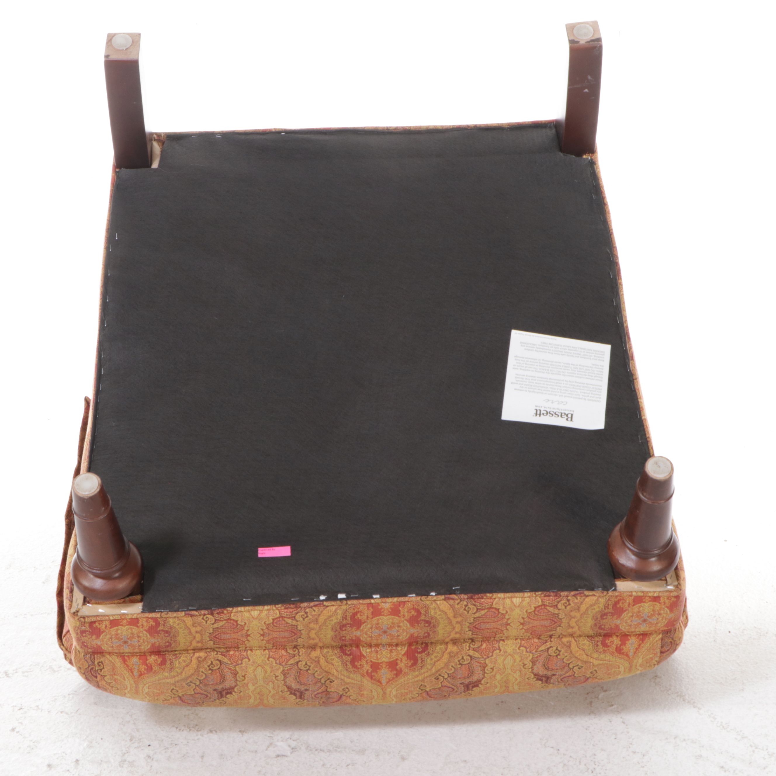 Bassett Paisley Upholstered Armchair, Late 20th/Early 21st Century