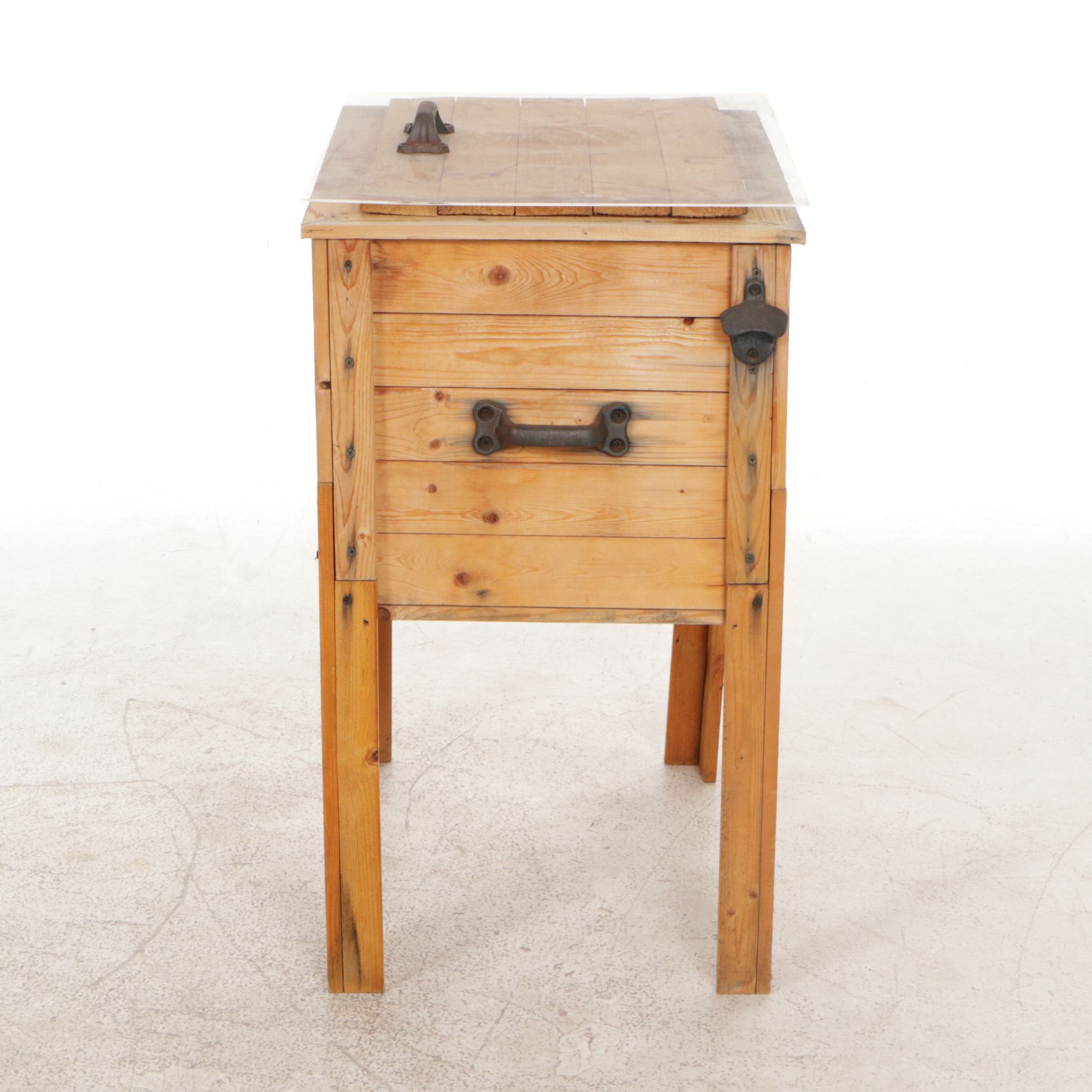 Wooden Patio Beverage Cooler with Bird Motif