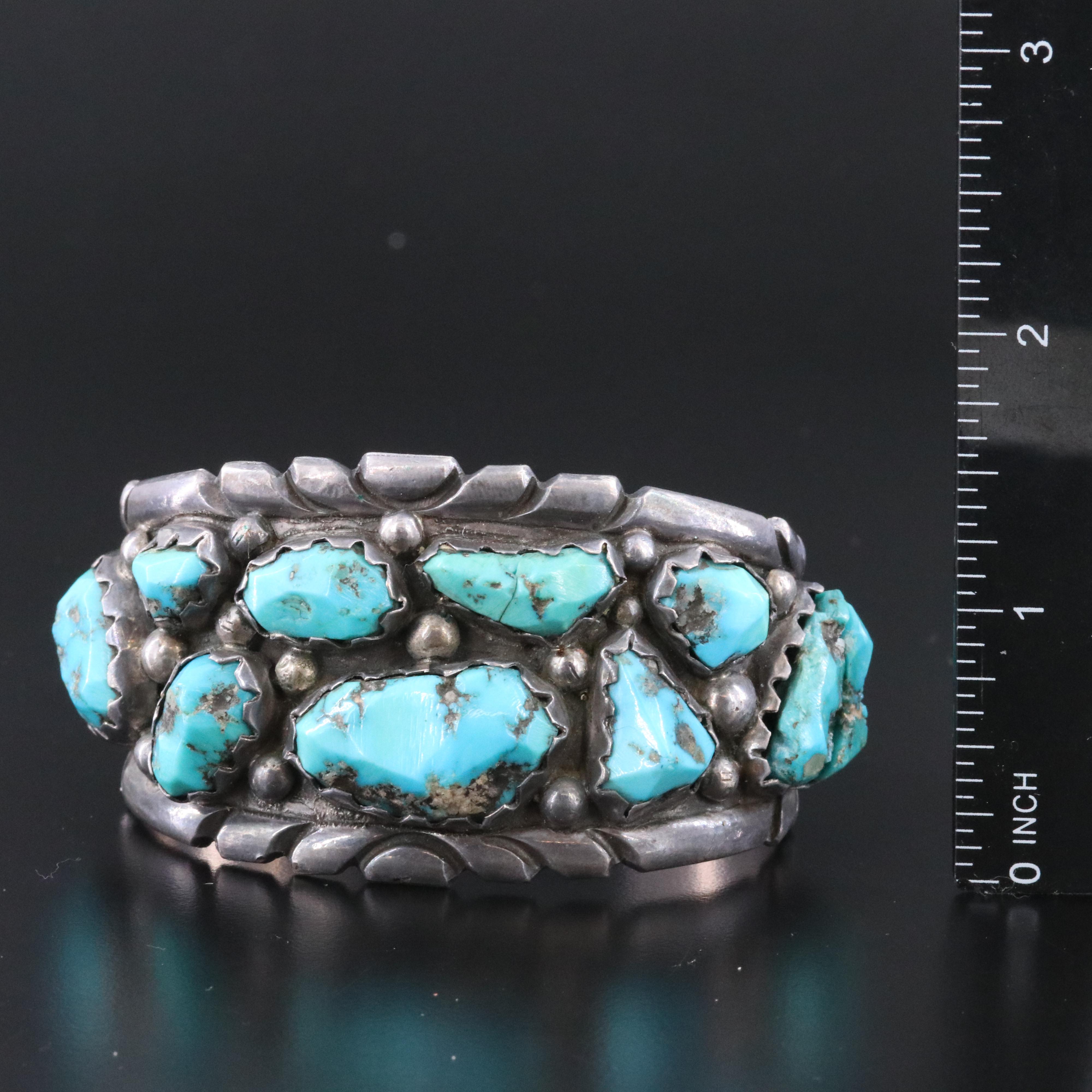 Southwestern Sterling Turquoise Cuff
