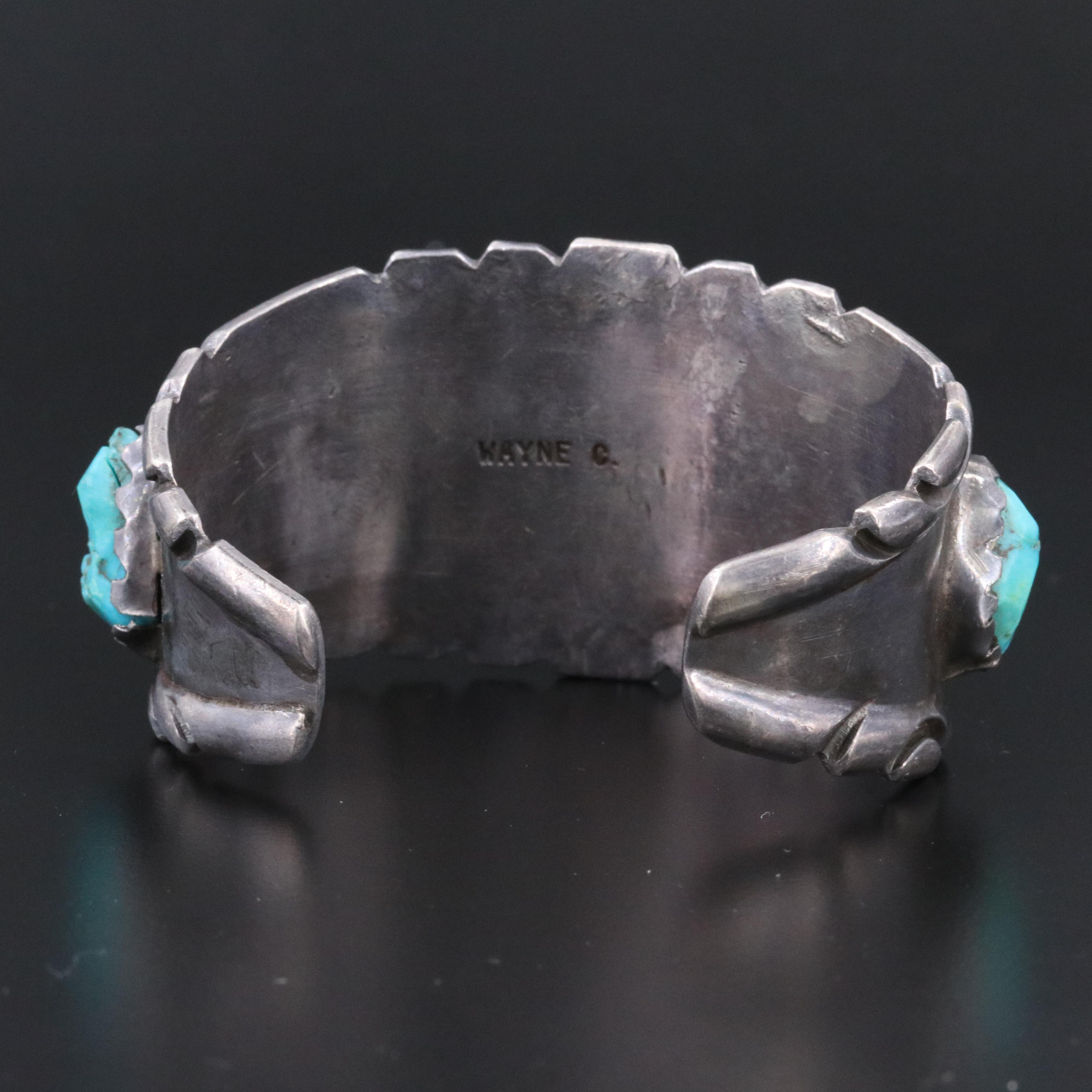 Southwestern Sterling Turquoise Cuff