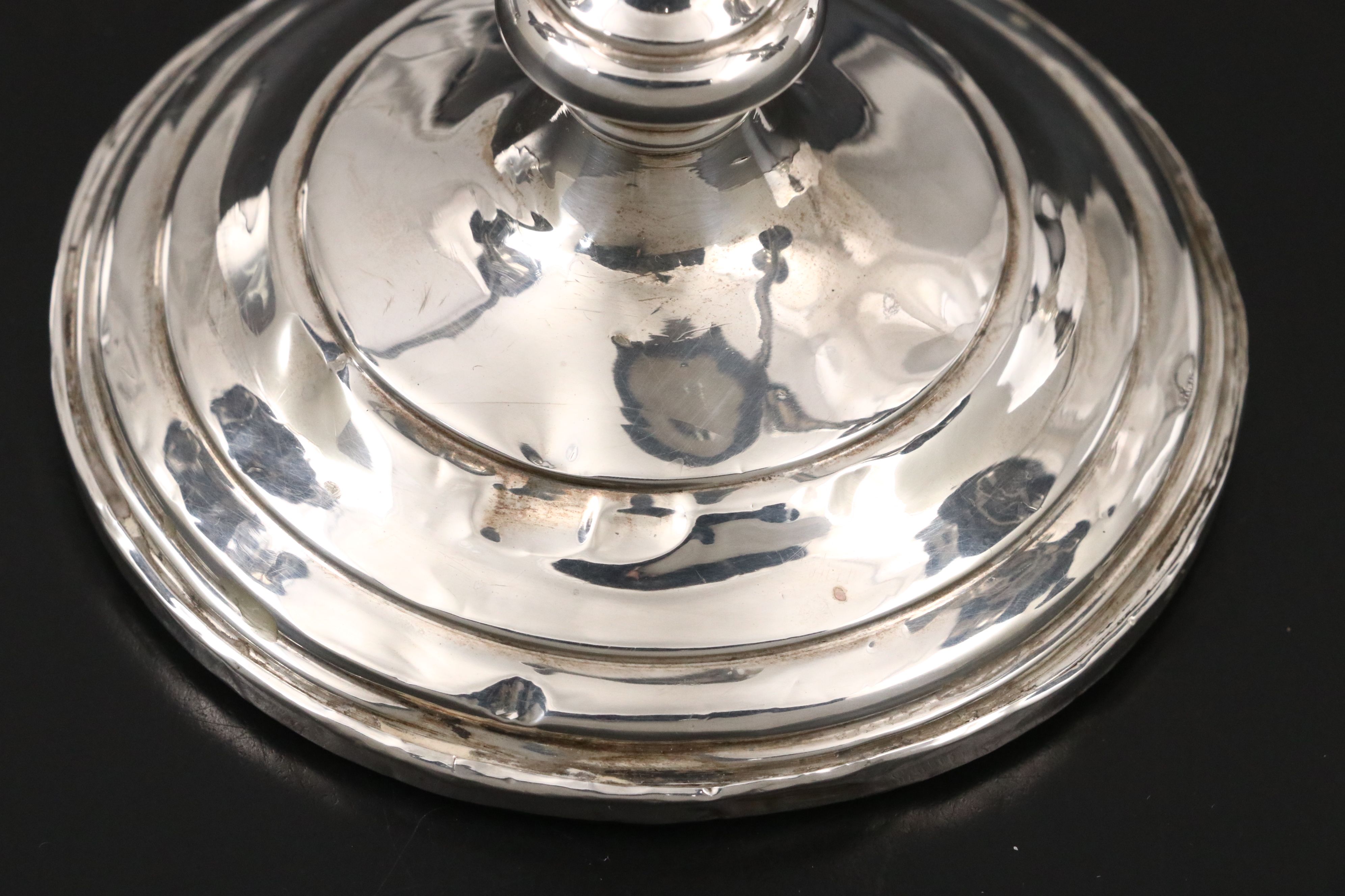 Fisher Sterling Silver Candelabra with Watrous Sterling Silver Candle Holders