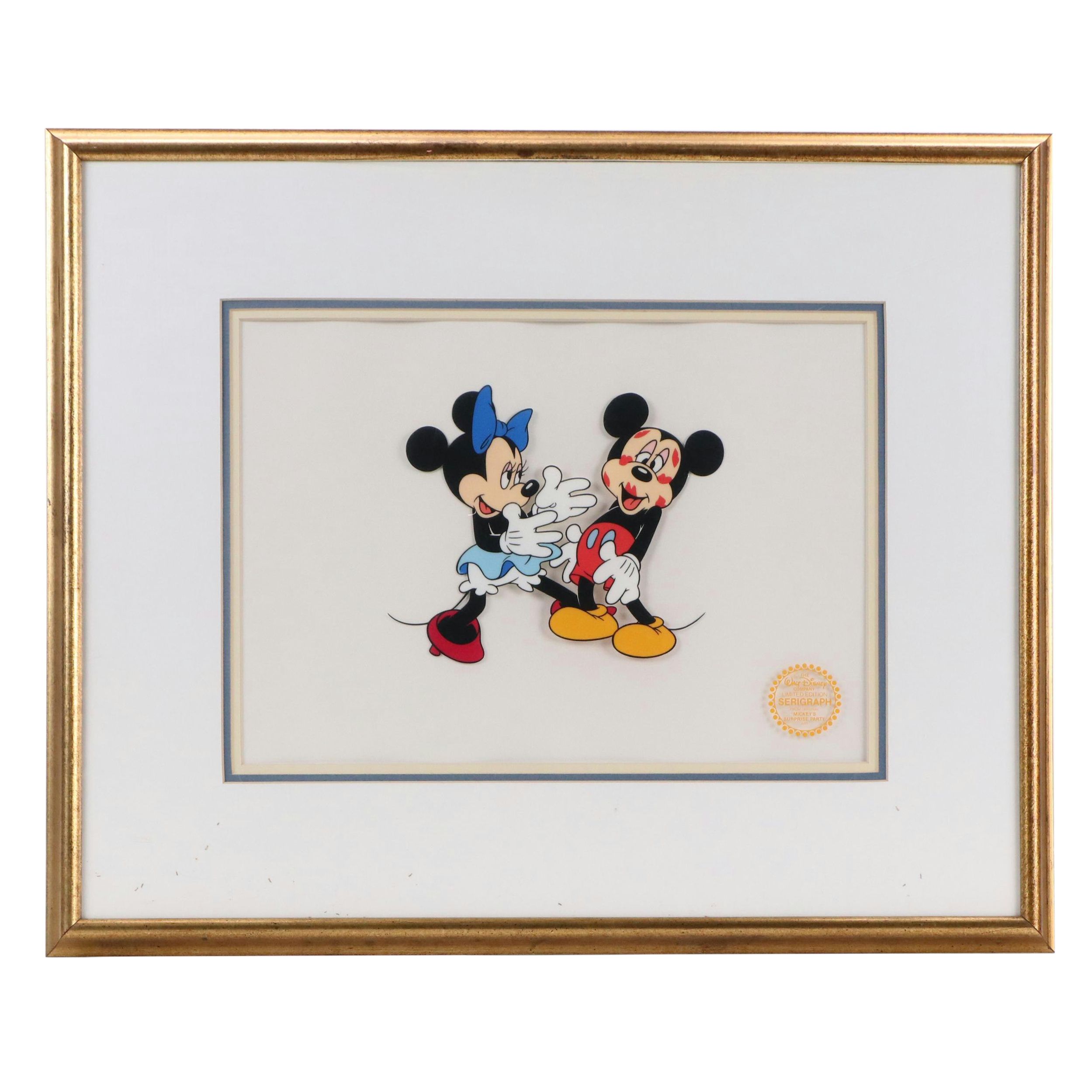 Disney "Minnie Loves Mickey" Sericel From "Mickey's Surprise Party"