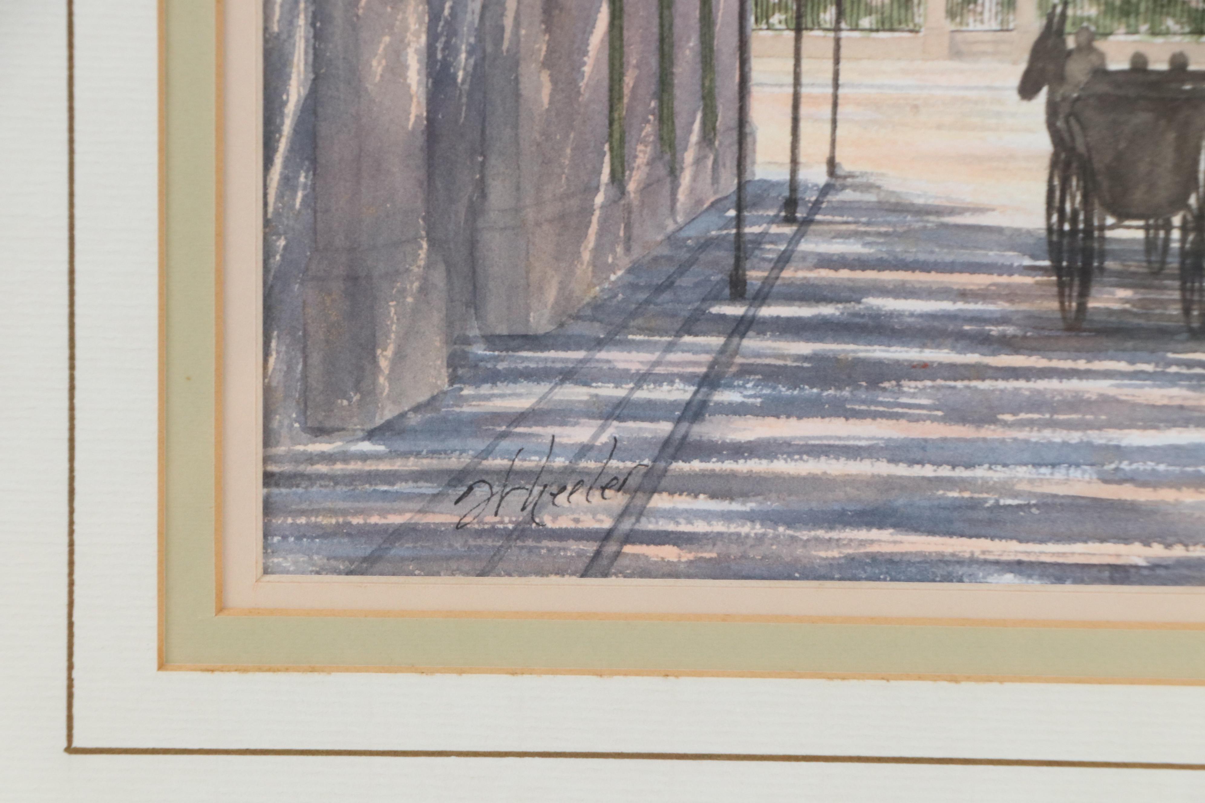 New Orleans French Quarter Street Scene Watercolor Painting