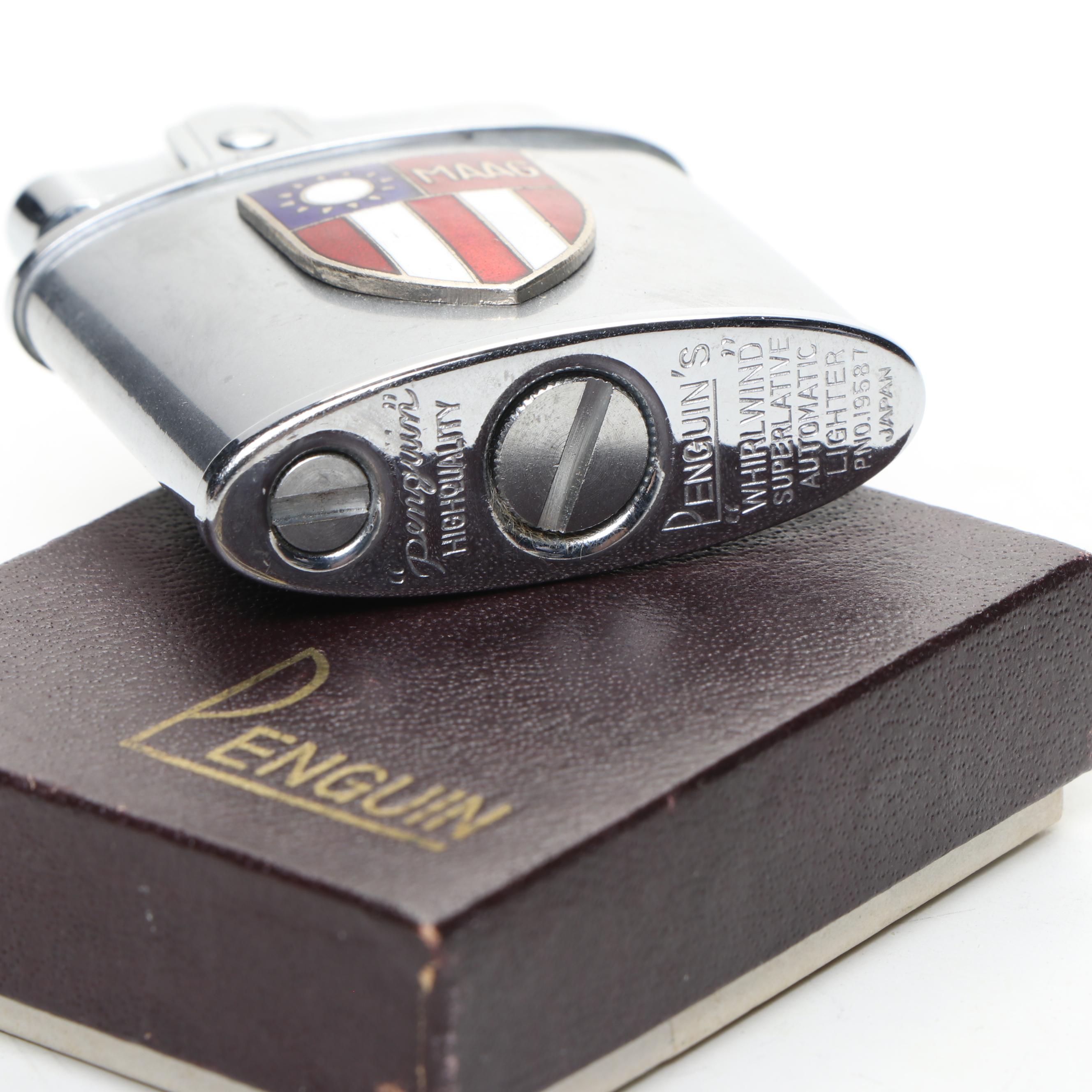 Cherrylite and Penguin Automatic Lighters with Cincinnati Key to the City