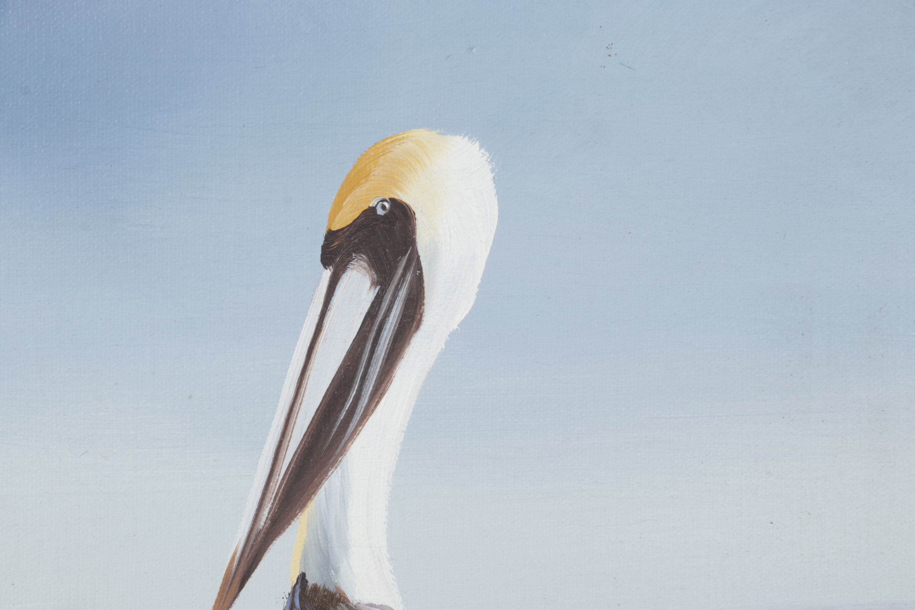 B. Grant Oil Painting After Andre Lange "Three Pelicans", 1985
