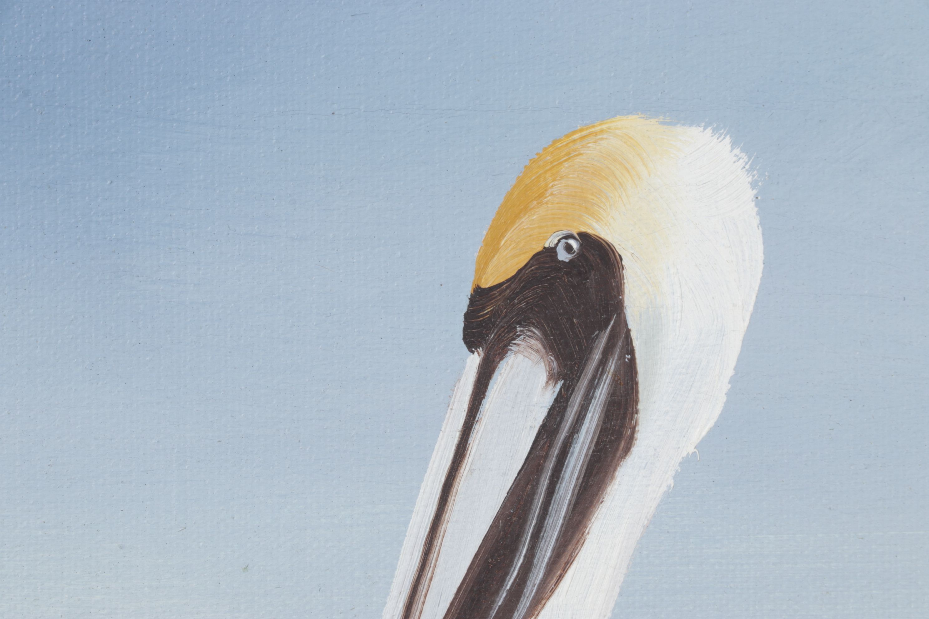 B. Grant Oil Painting After Andre Lange "Three Pelicans", 1985