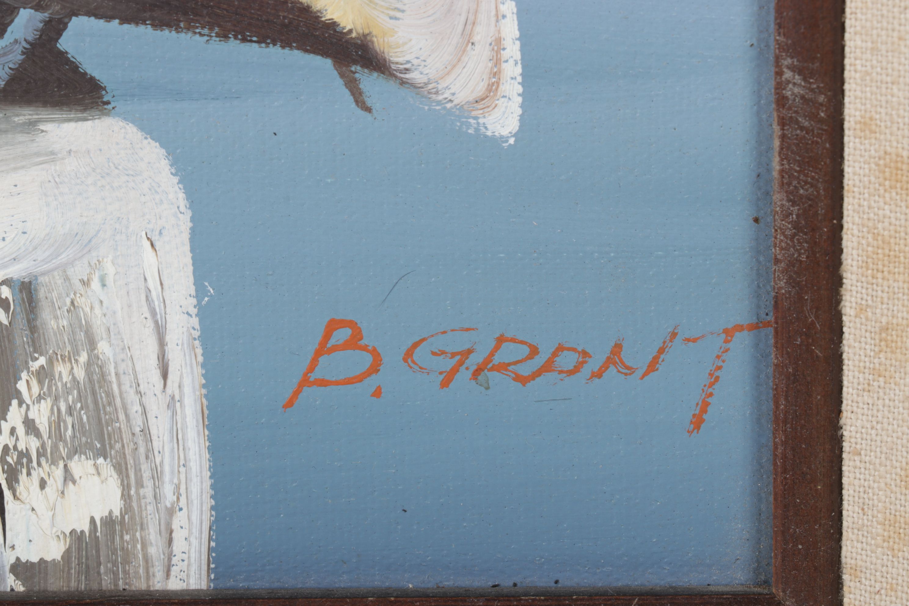 B. Grant Oil Painting After Andre Lange "Three Pelicans", 1985