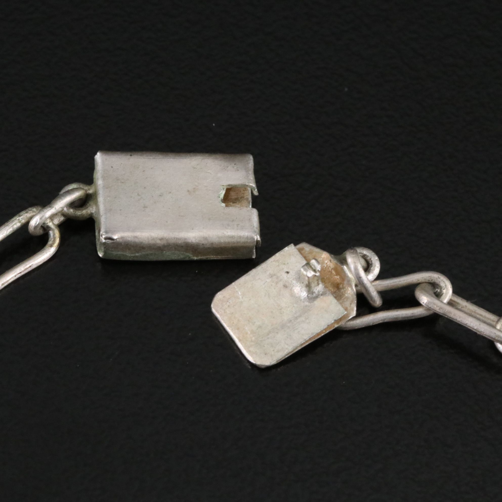 900 Silver Mesoamerican Deities Collar Necklace