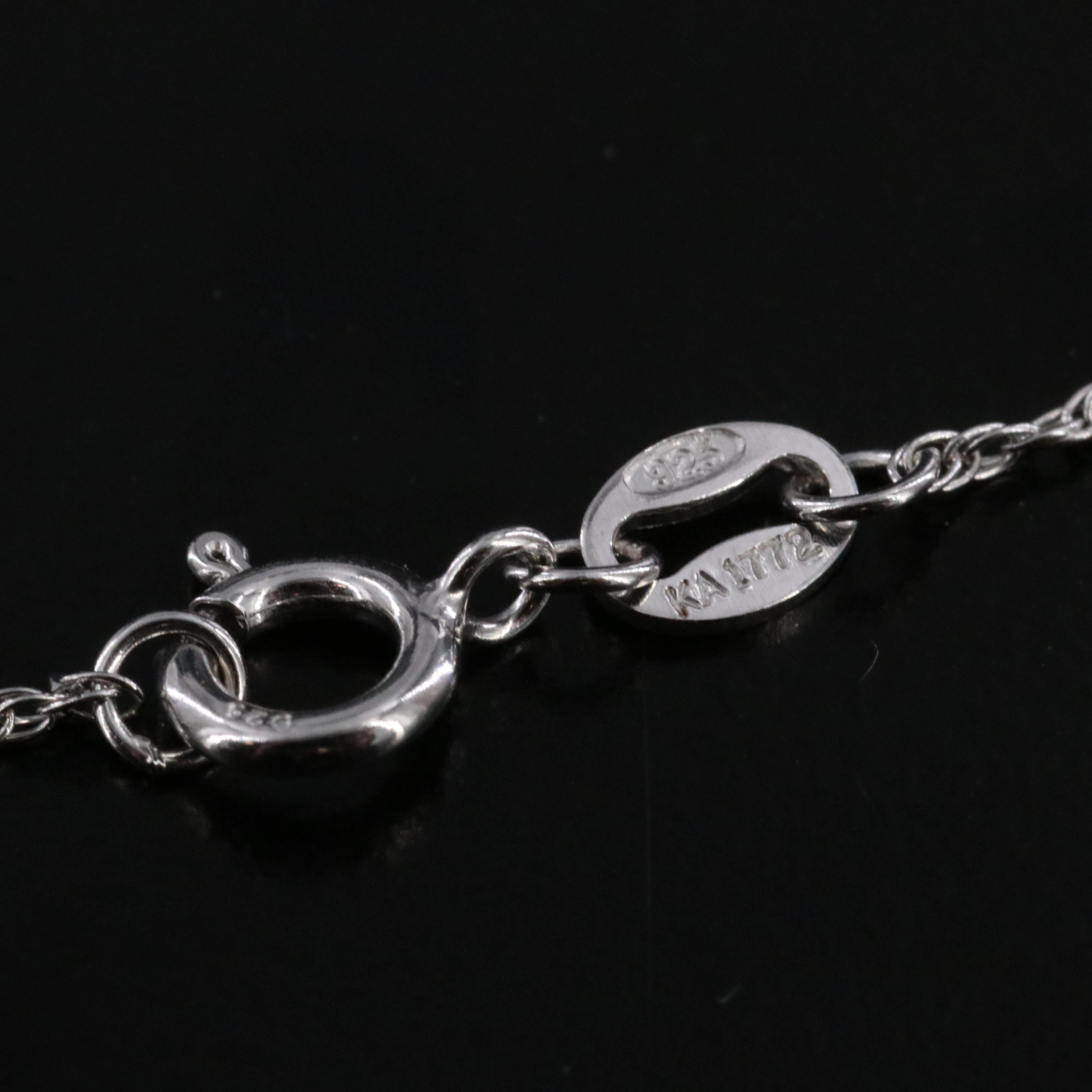 Sterling Diamond Pendant Necklace