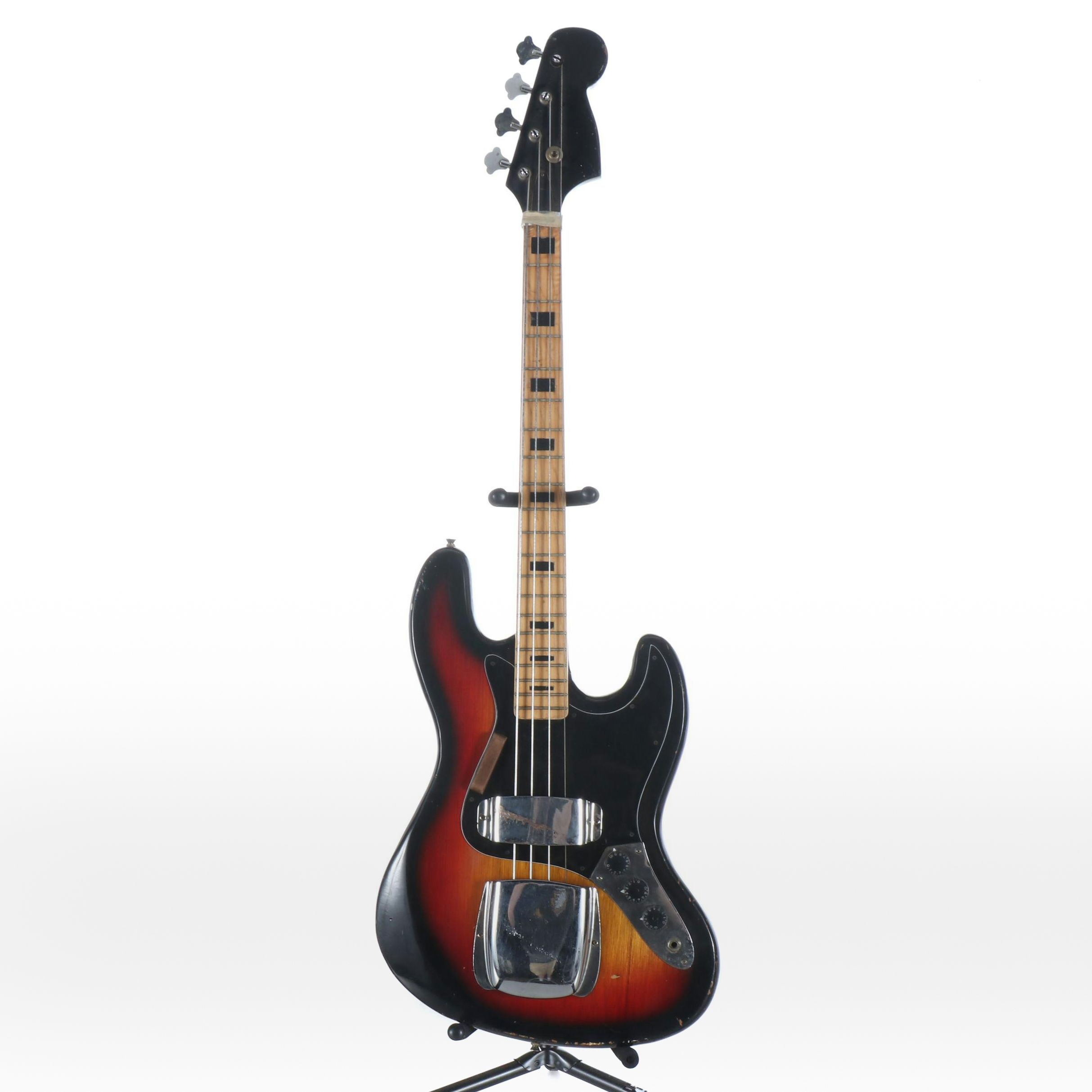 Sunburst Electric Bass Guitar, Vintage