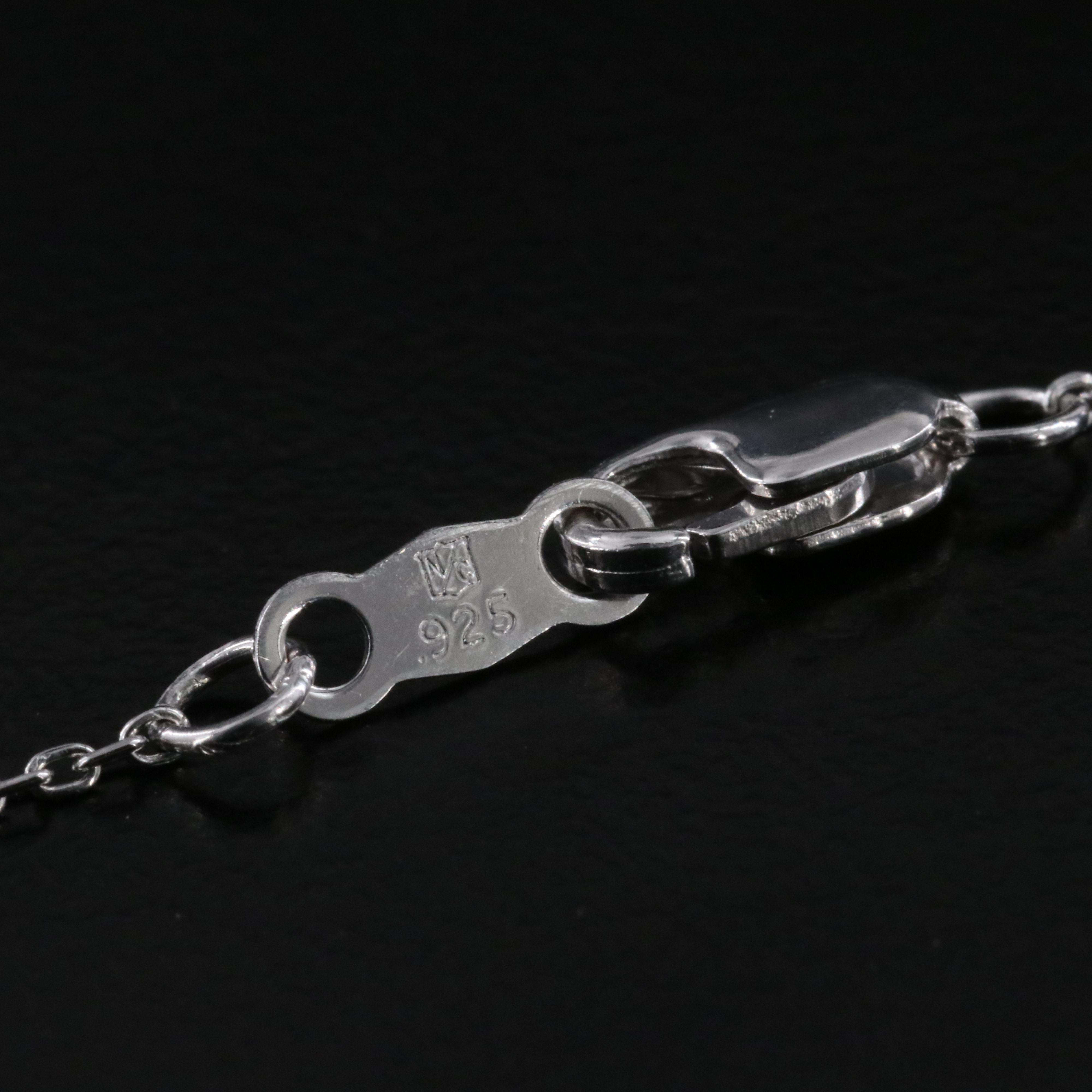 Sterling Gemstone Pendant Necklace