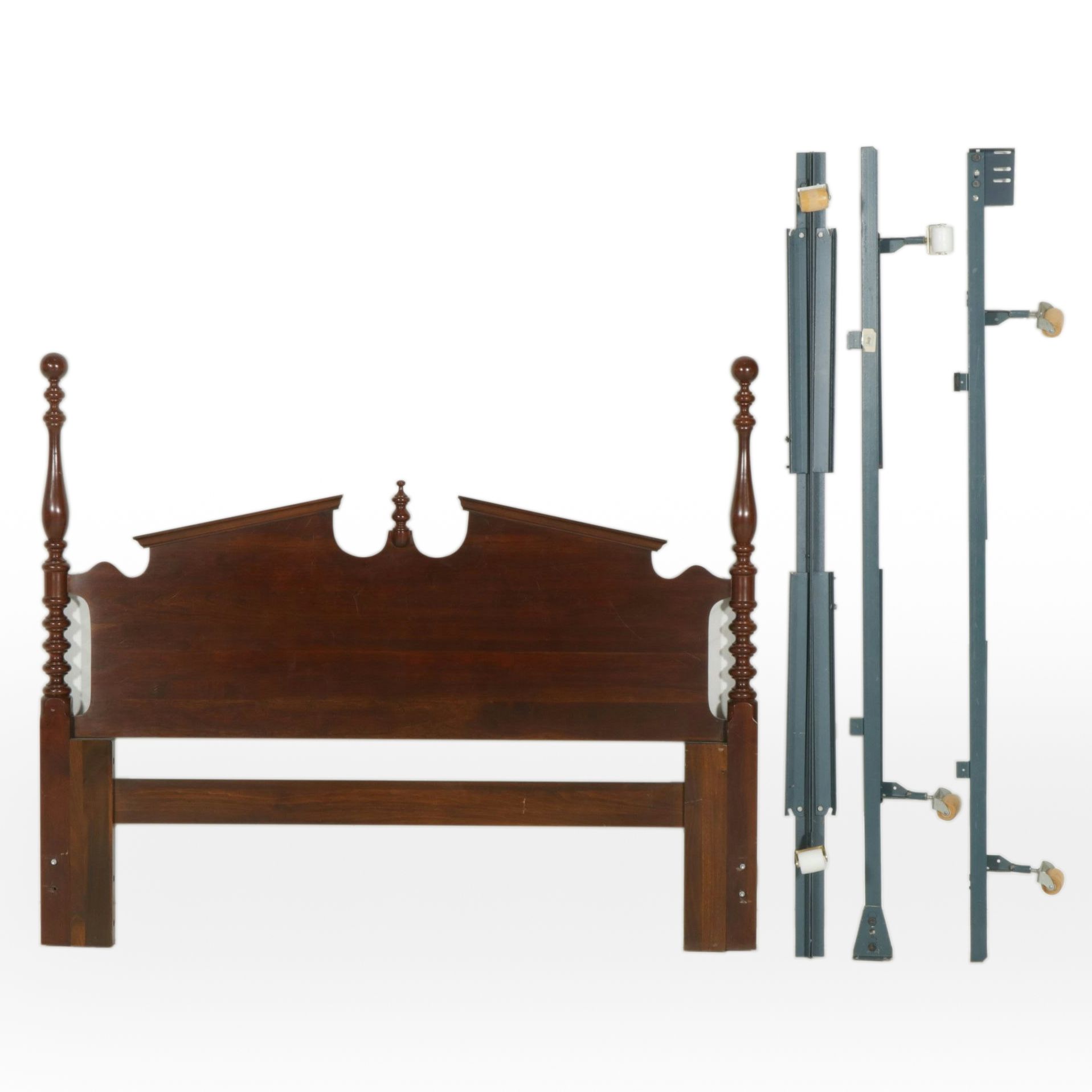 Federal Style Cherry Queen Size Headboard with Metal Frame