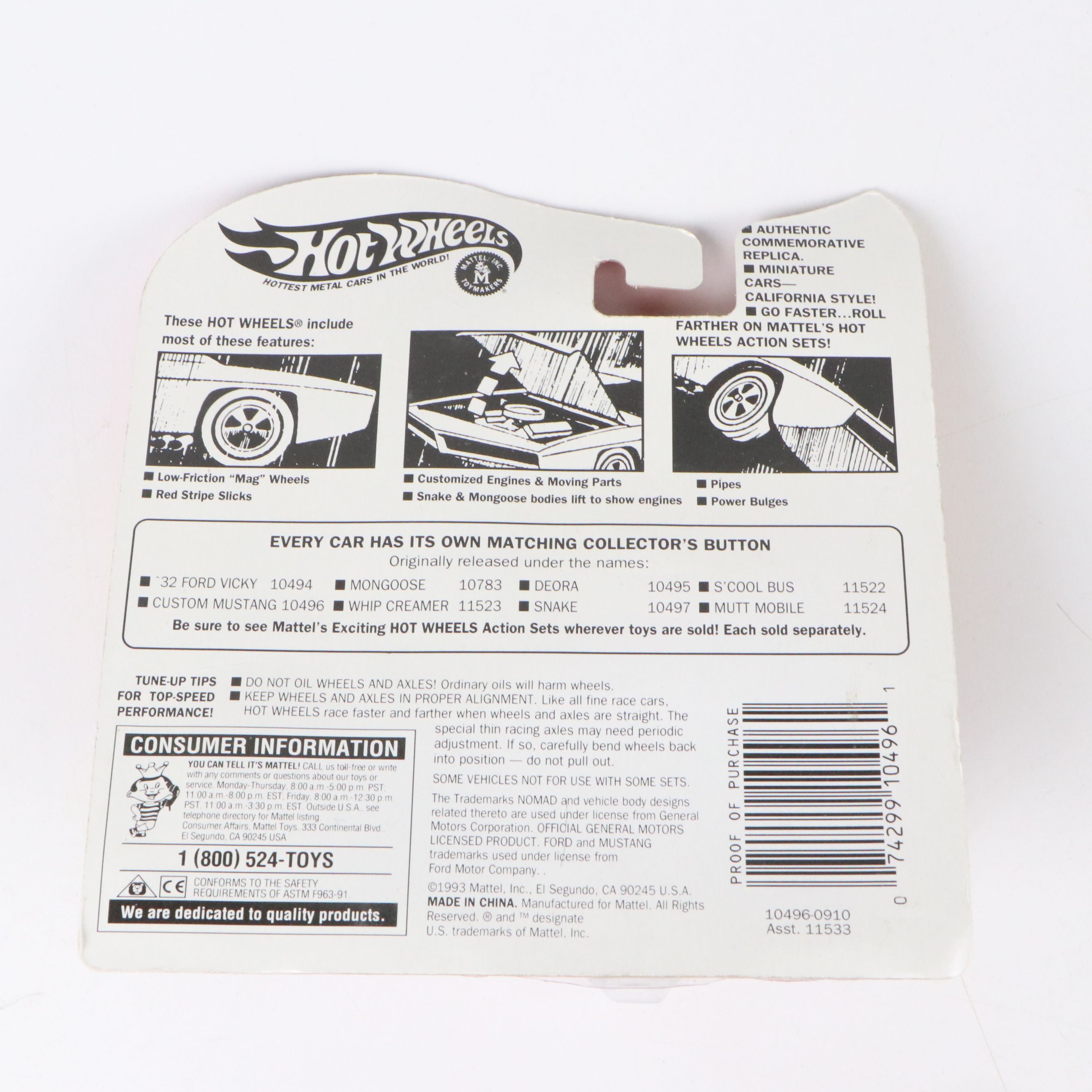 Hot Wheels Vintage Collection Toy Cars