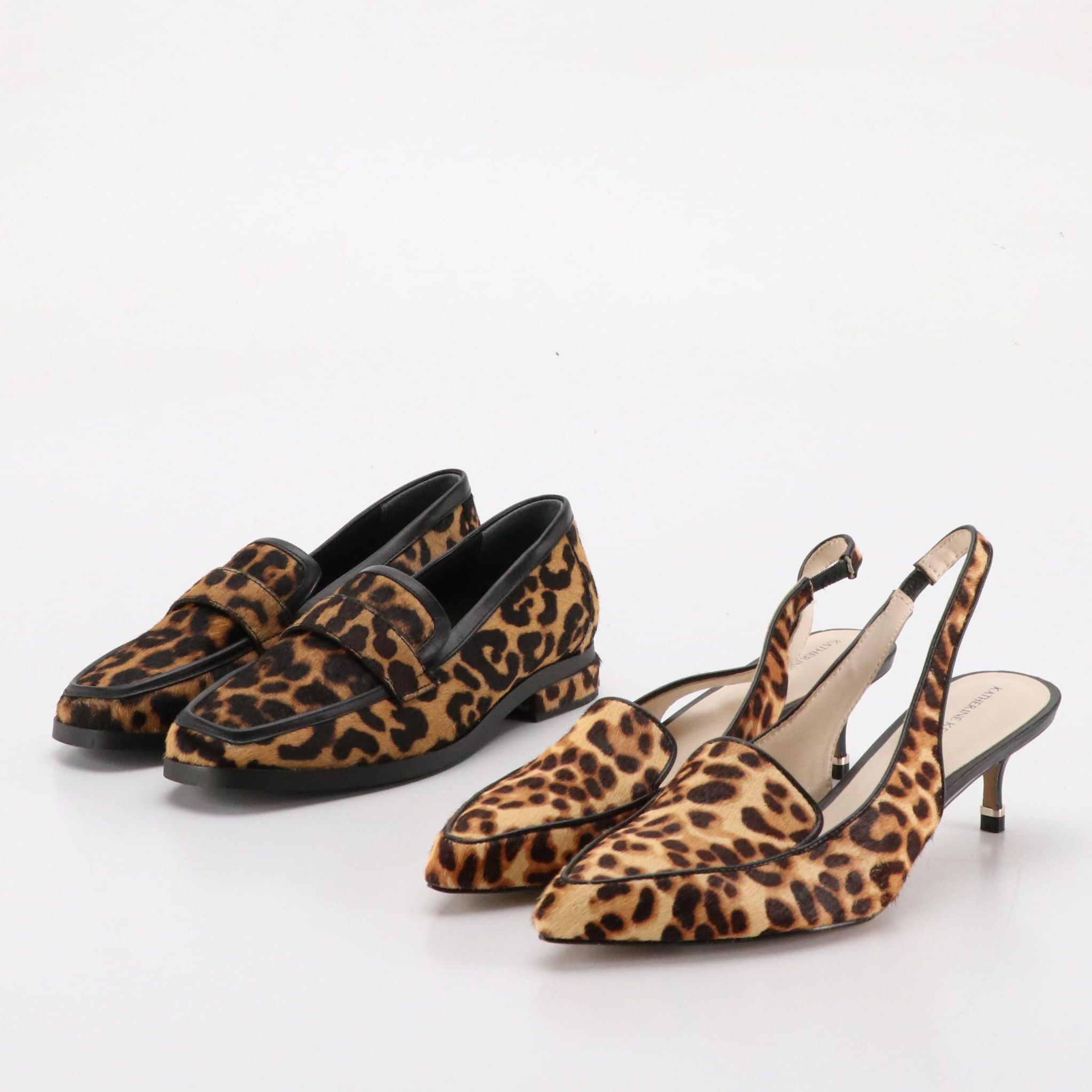 Vionic Sella Loafers and Katherine Kelly Renata Slingbacks in Dyed Calf Hair