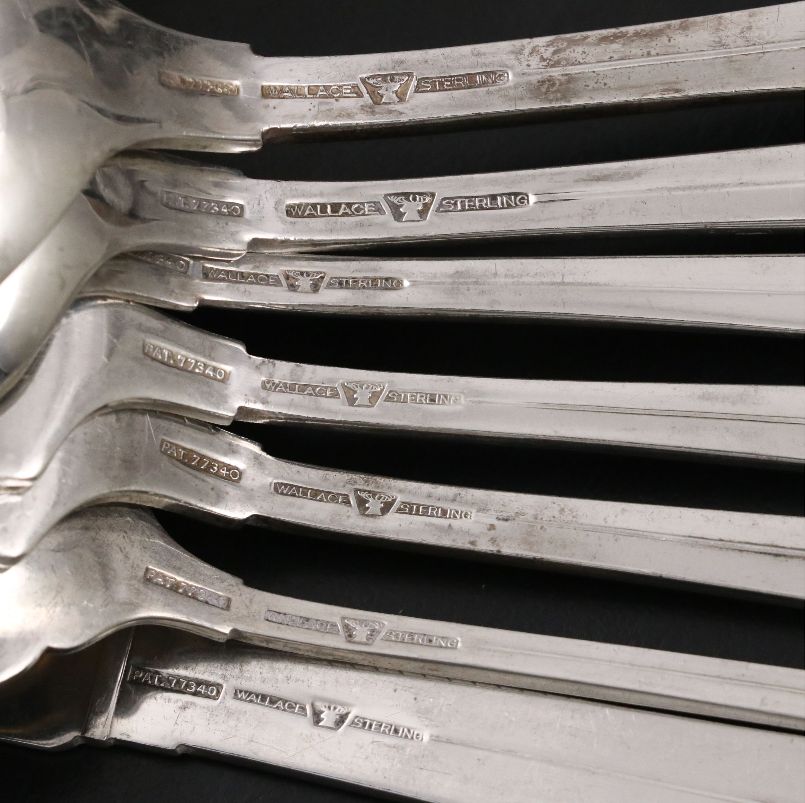 Wallace Art Deco Style "Rhythm" Sterling Silver Flatware, 1929–1965