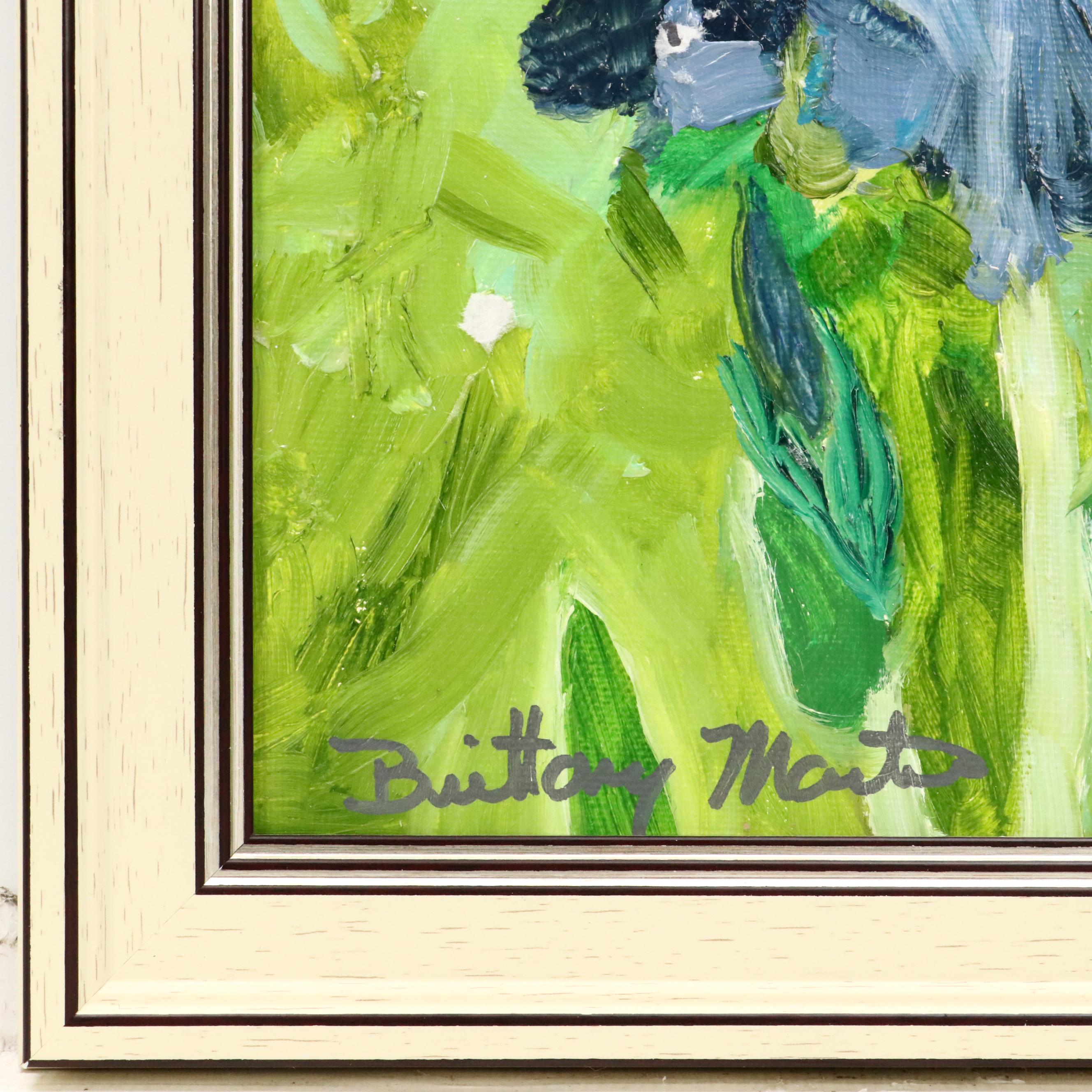 Brittony Martin Acrylic Painting "Blue Iris," 2025