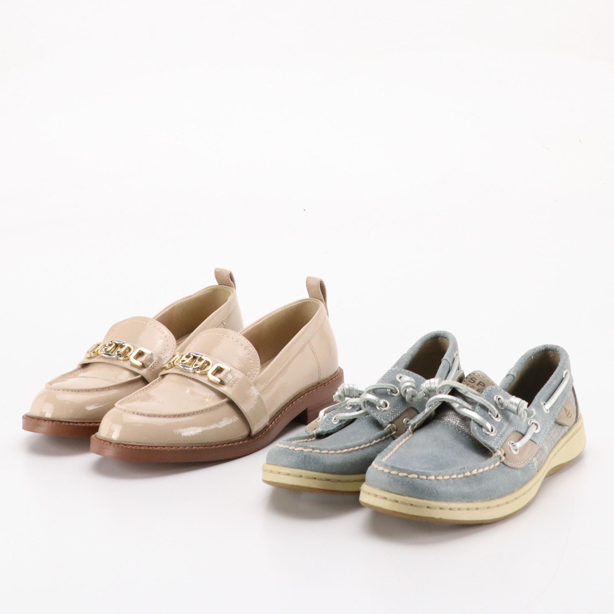 Sam Edelman Christy Loafers and Sperry Top-Sider Blue Suede Boat Shoes
