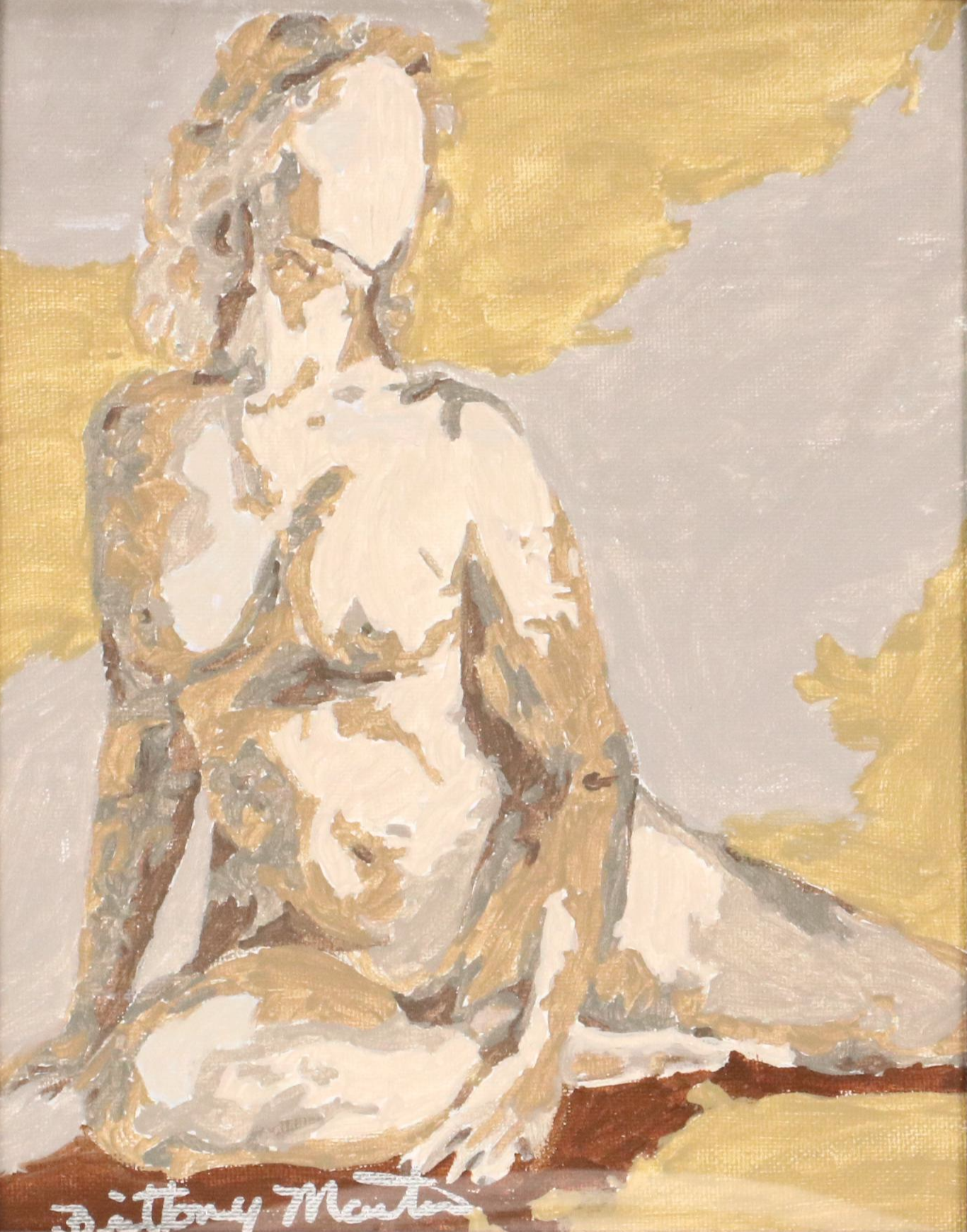 Brittony Martin Acrylic Painting "Golden Nude," 2025