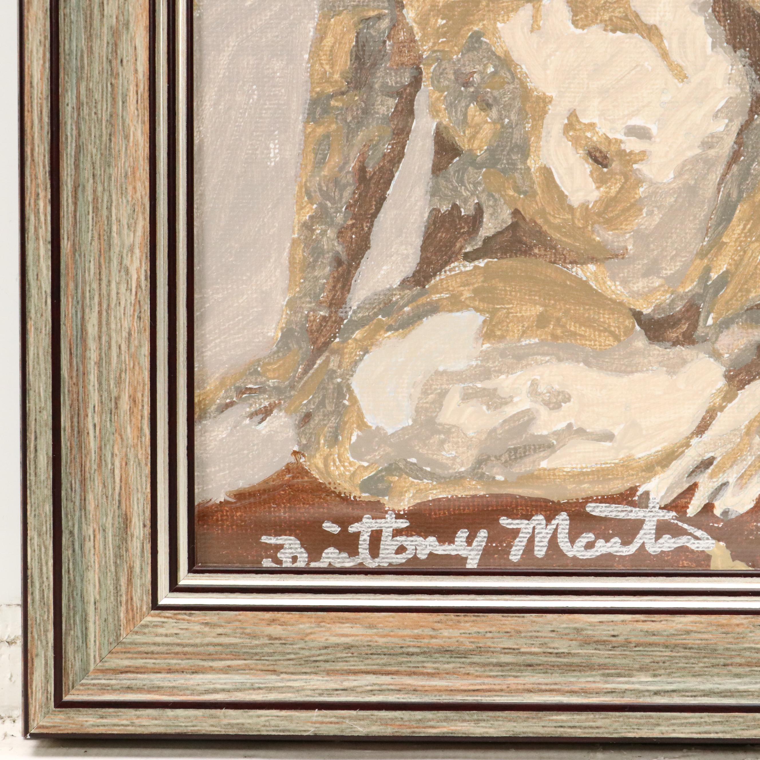 Brittony Martin Acrylic Painting "Golden Nude," 2025