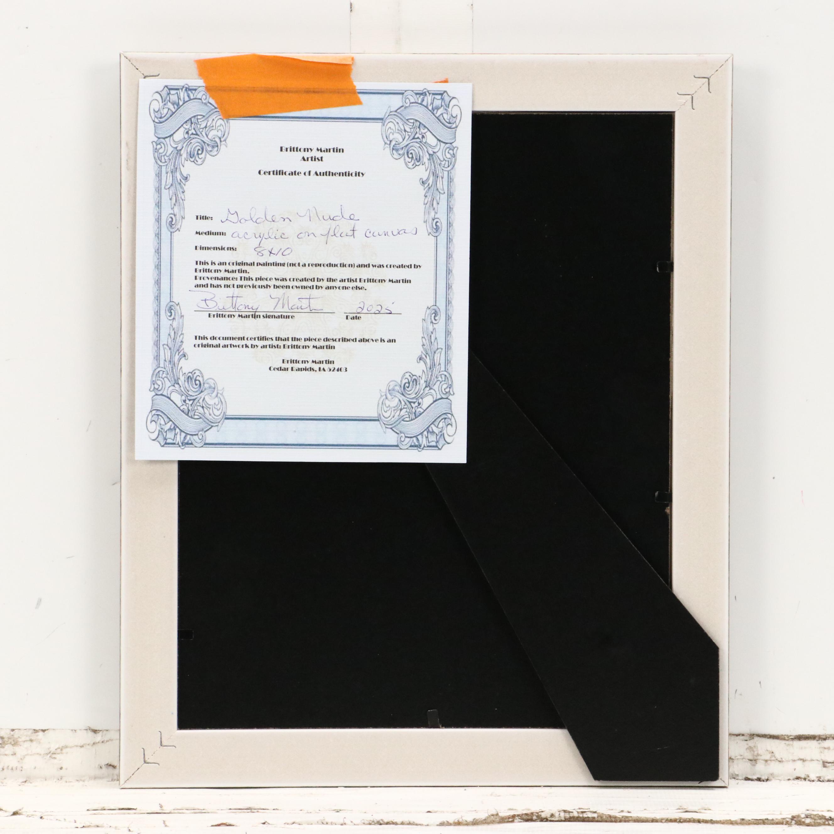 Brittony Martin Acrylic Painting "Golden Nude," 2025