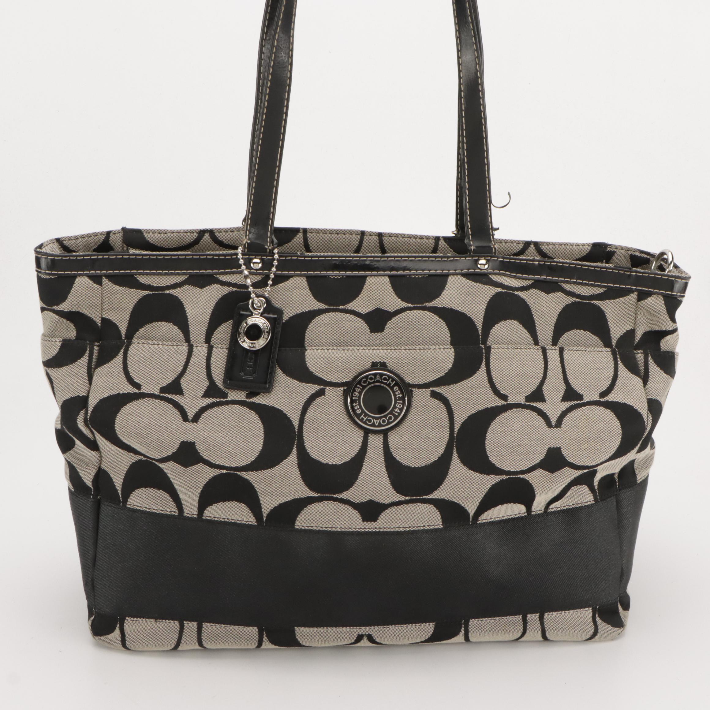 Coach Signature Canvas Diaper Tote Bag, Kate Spade Baby Blue Leather Zip Wallet