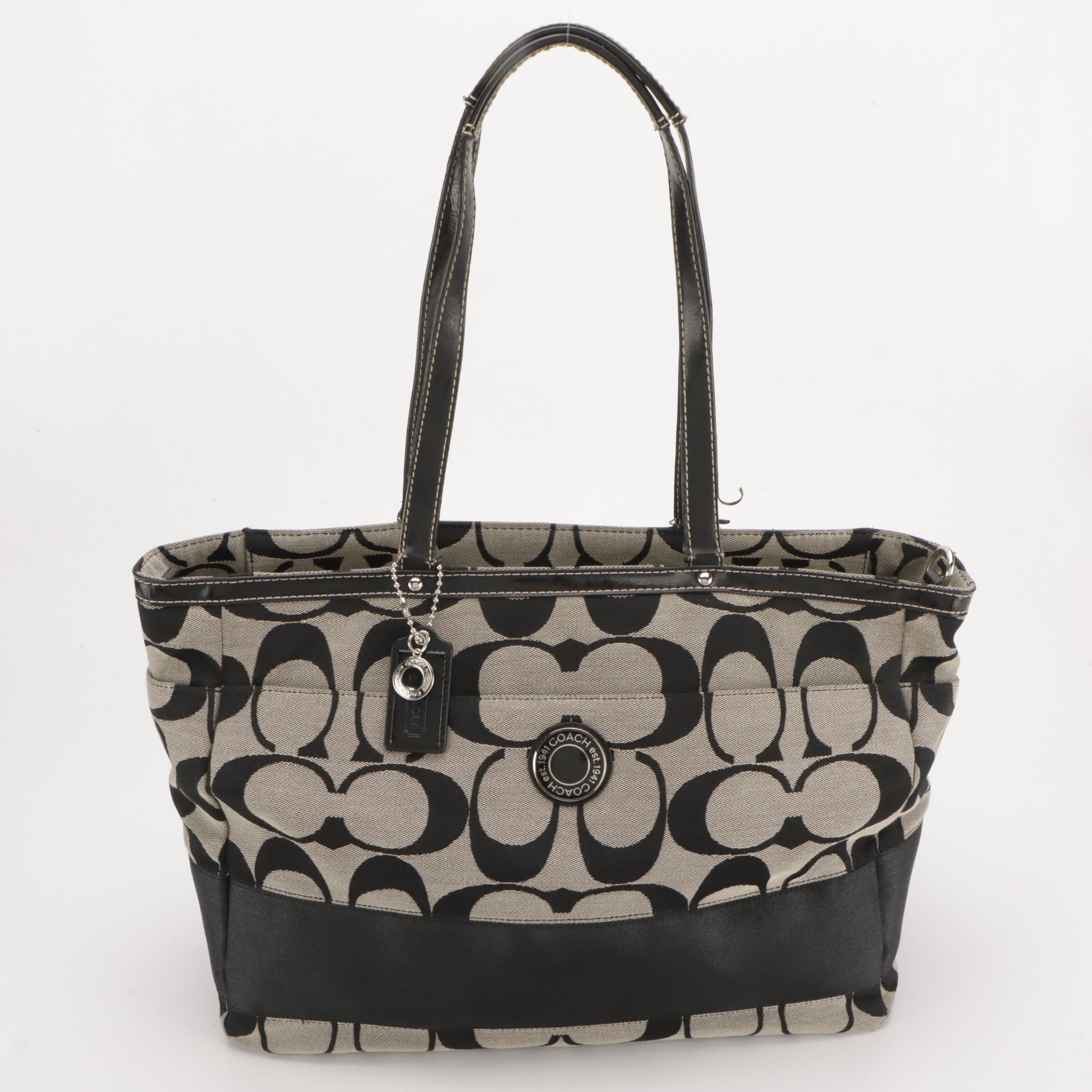 Coach Signature Canvas Diaper Tote Bag, Kate Spade Baby Blue Leather Zip Wallet