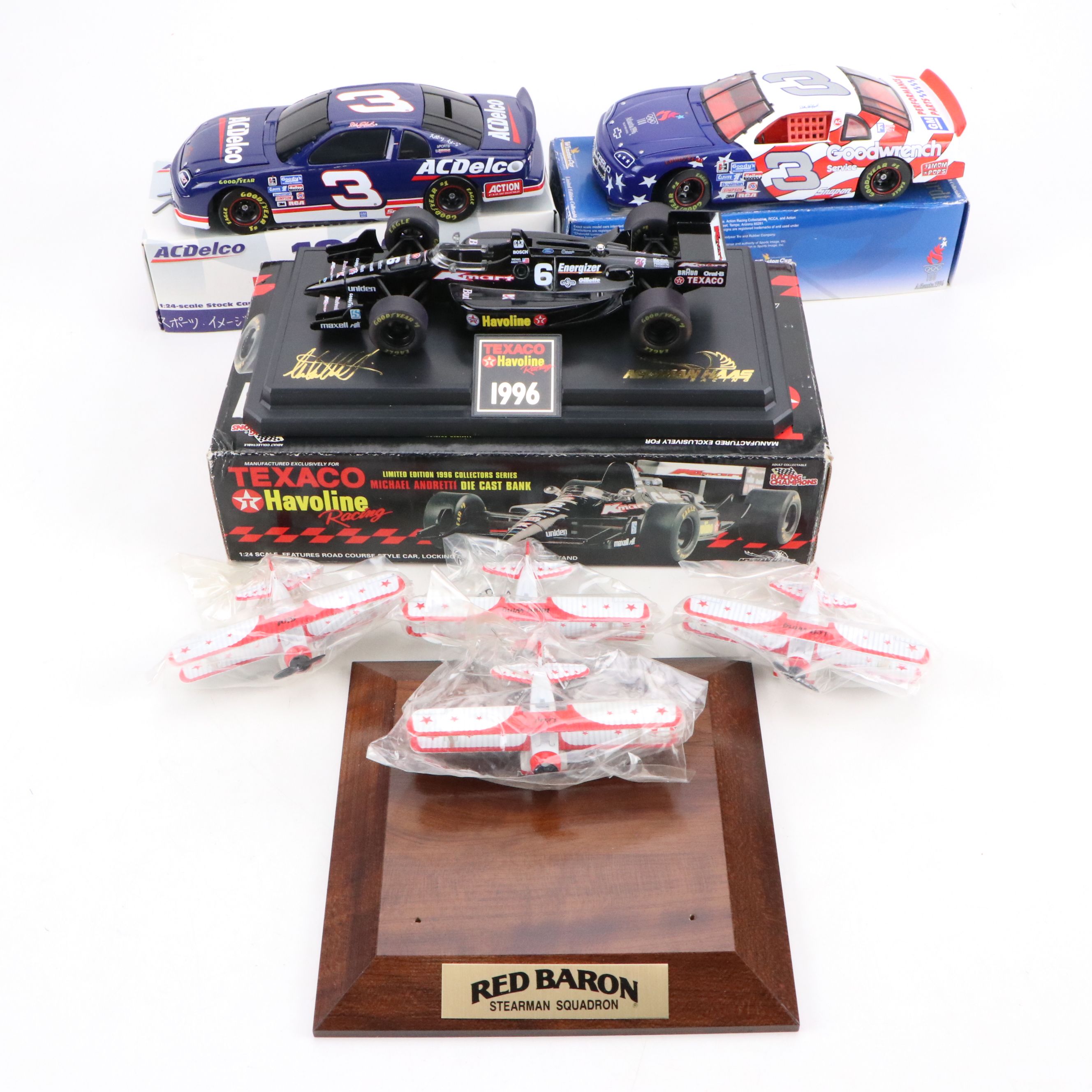 Texaco Havoline Michael Andretti Bank, Dale Earnhardt 1996 Cars and More