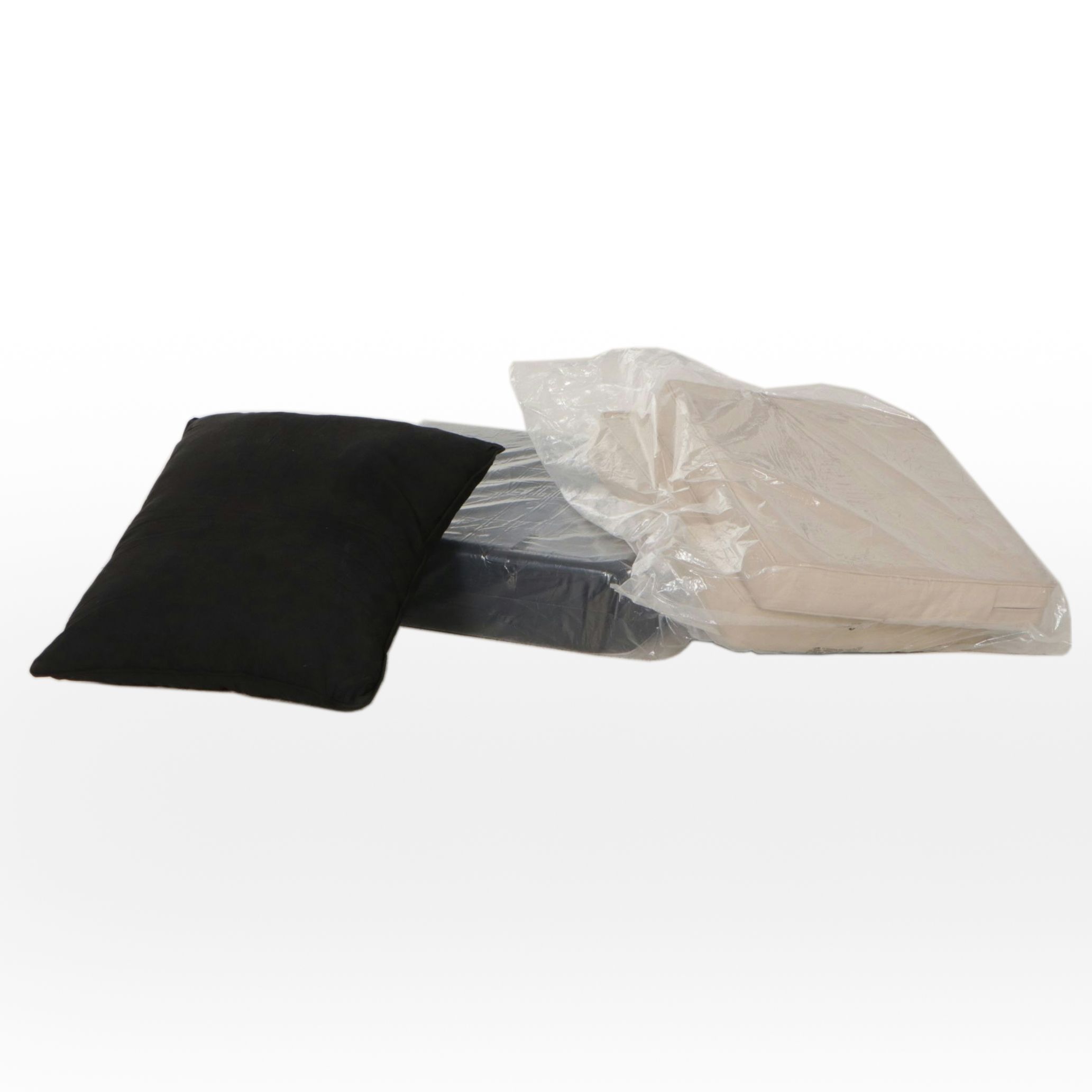 Favoyard Beige Outdoor Seat Cushions with Black Cushion and Throw Pillow