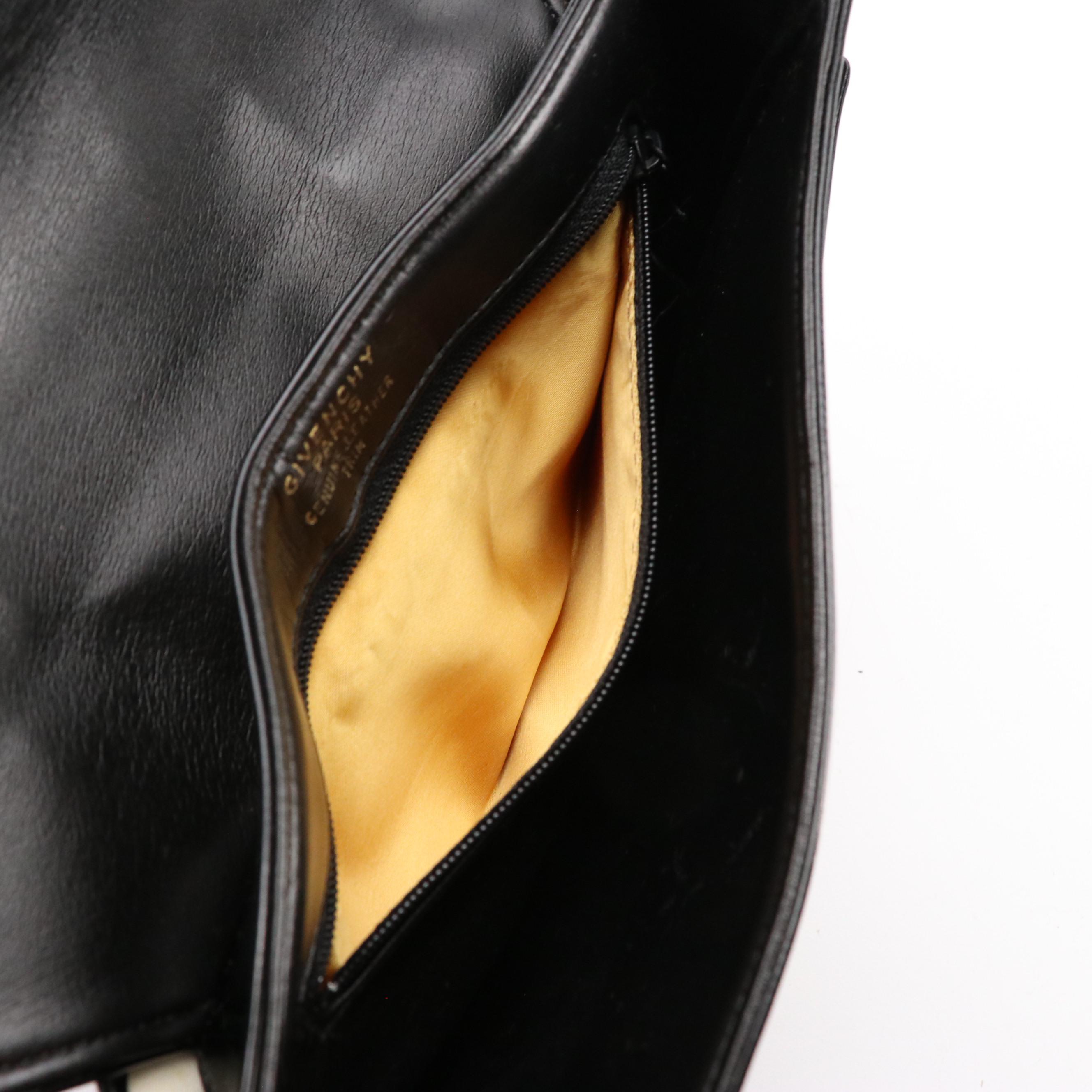 Givenchy Vintage Patent Leather Half-Moon Flap Crossbody Bag