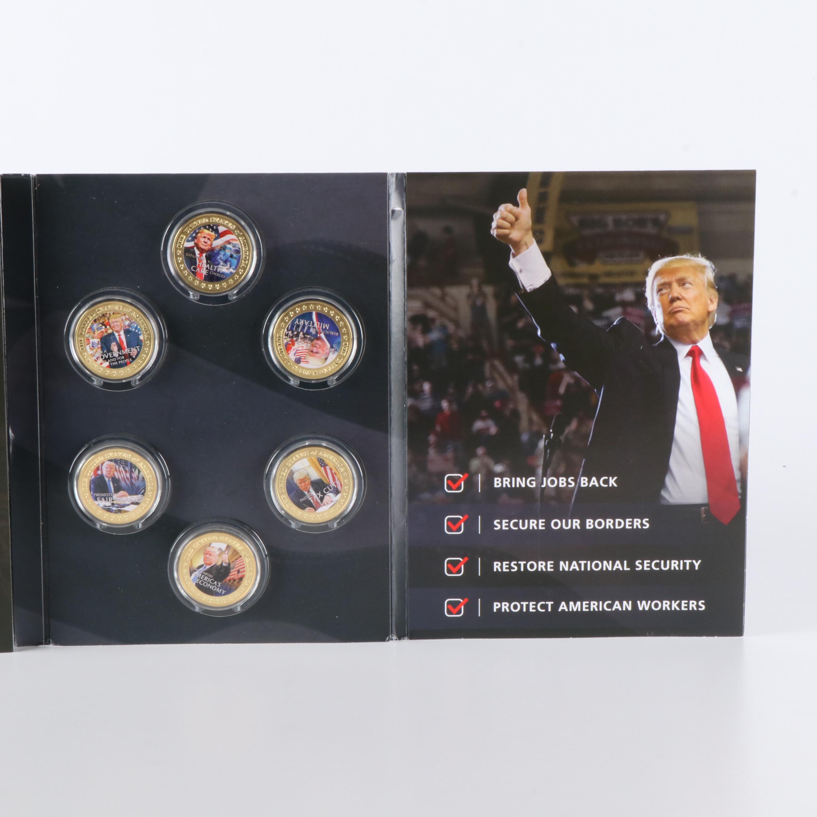 Twelve-Piece Commemorative Donald Trump Medal Set
