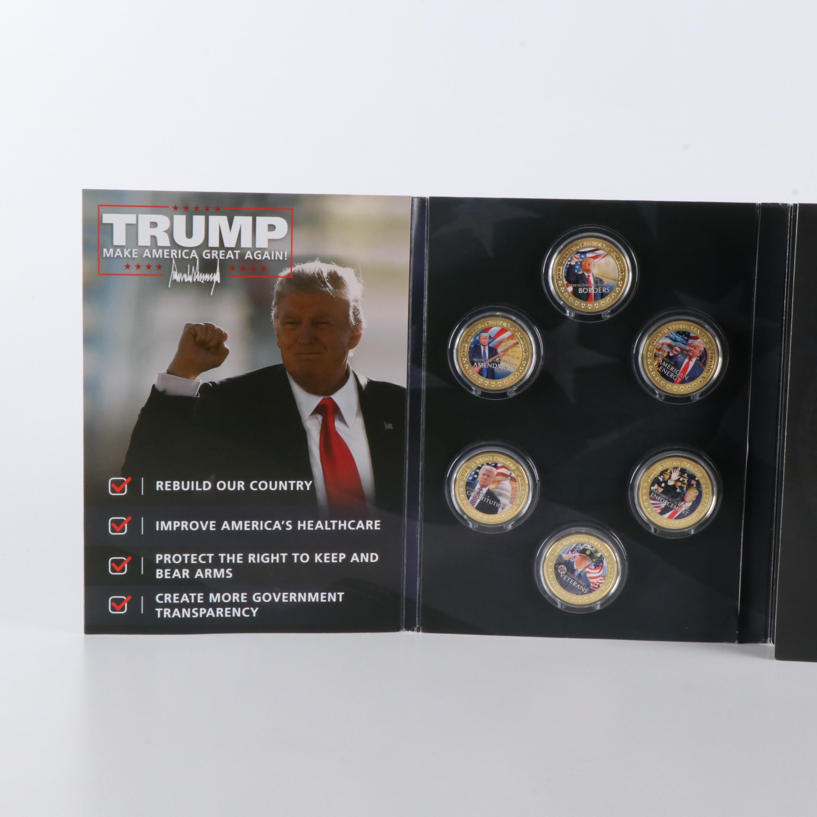 Twelve-Piece Commemorative Donald Trump Medal Set