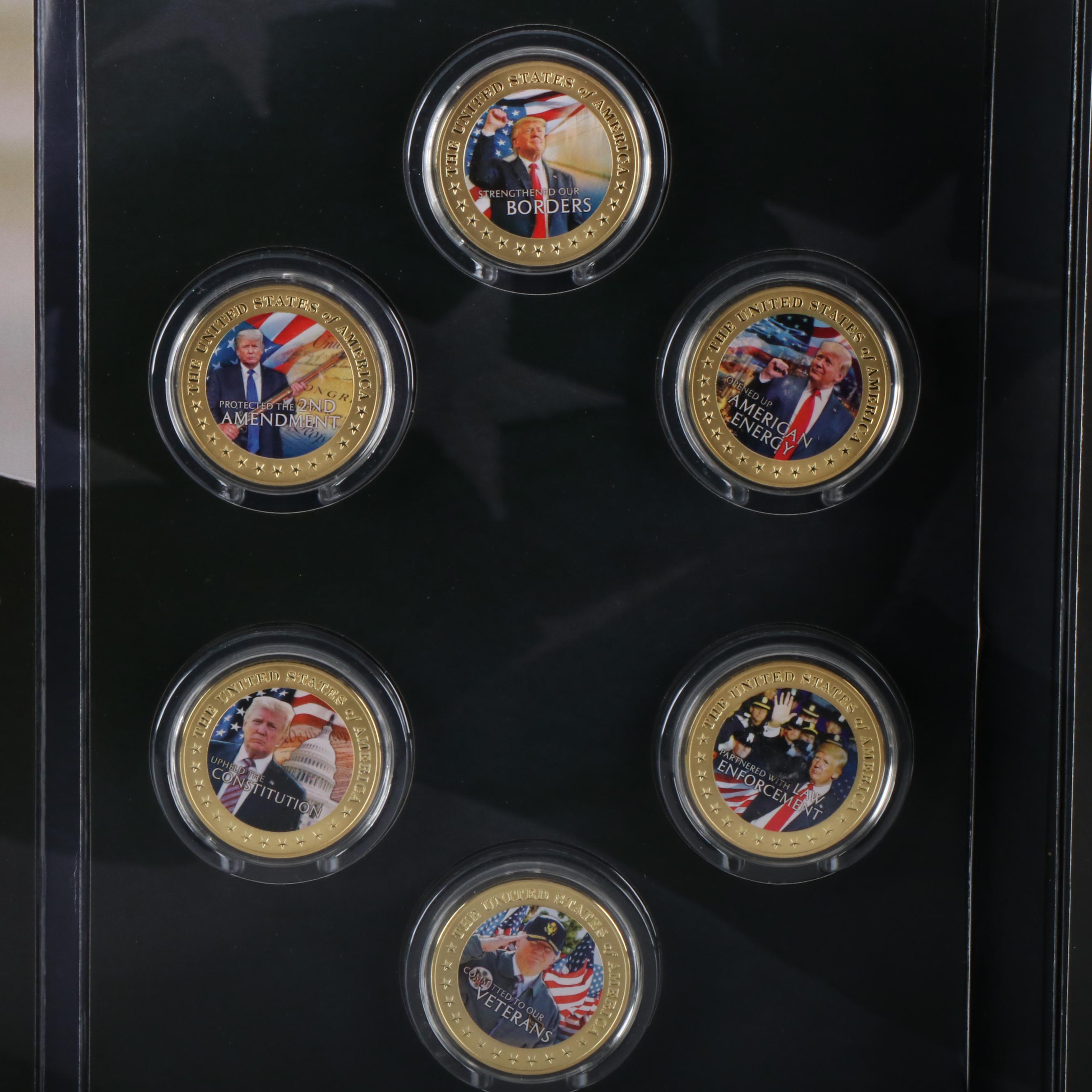 Twelve-Piece Commemorative Donald Trump Medal Set