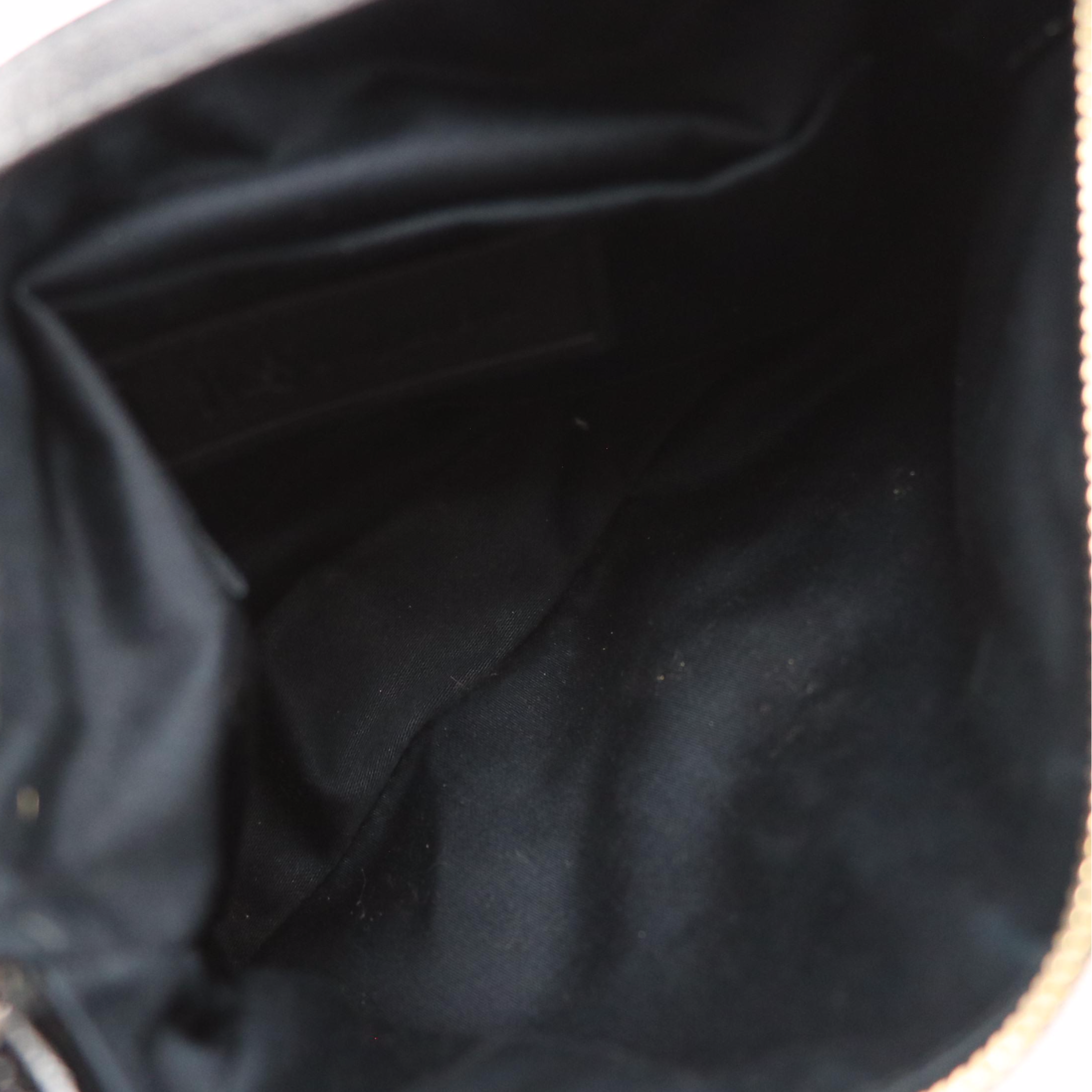 Yves Saint Laurent Mini Shoulder Bag in Black Crinkled Patent Leather