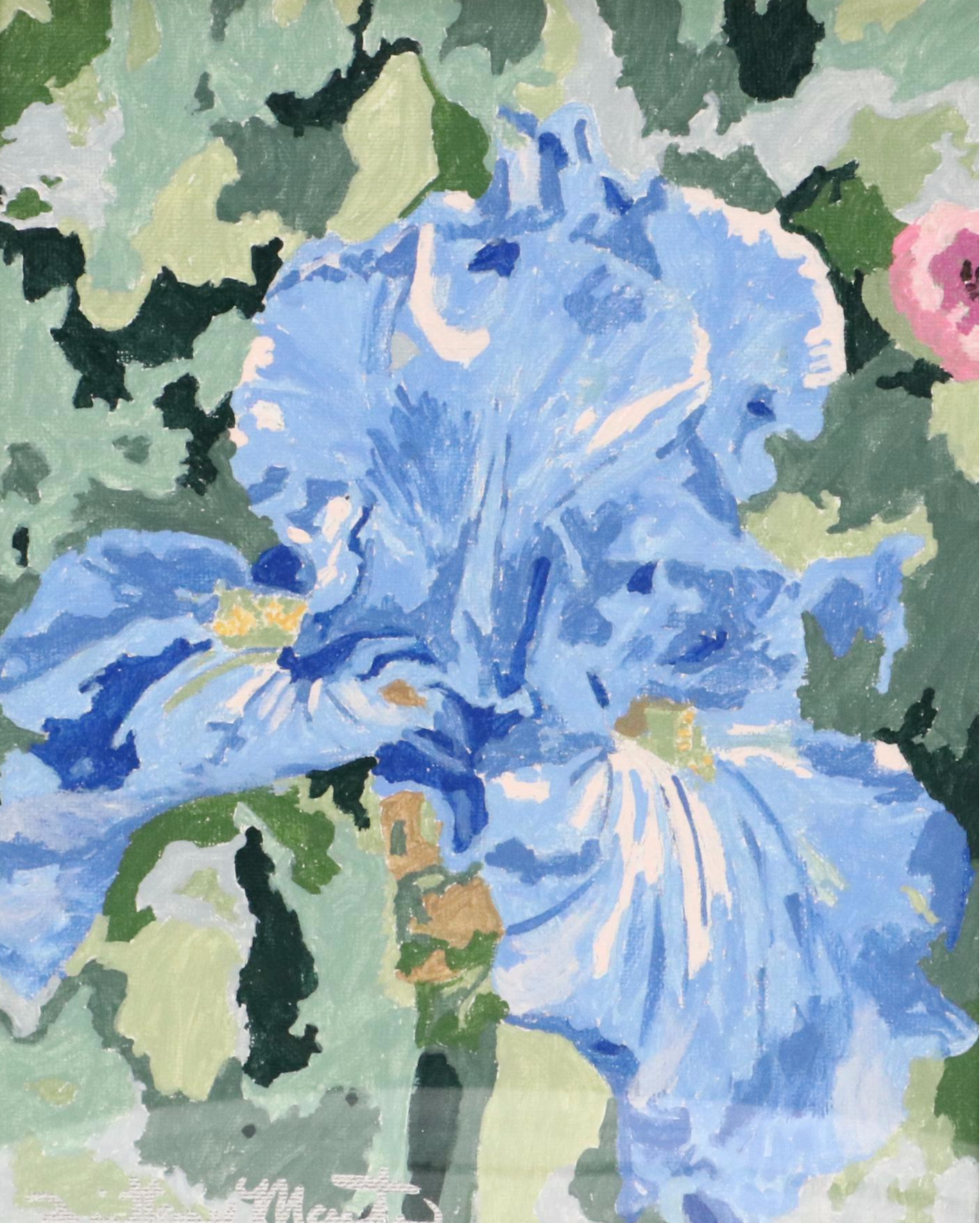 Brittony Martin Acrylic Painting "Light Blue Iris," 2025