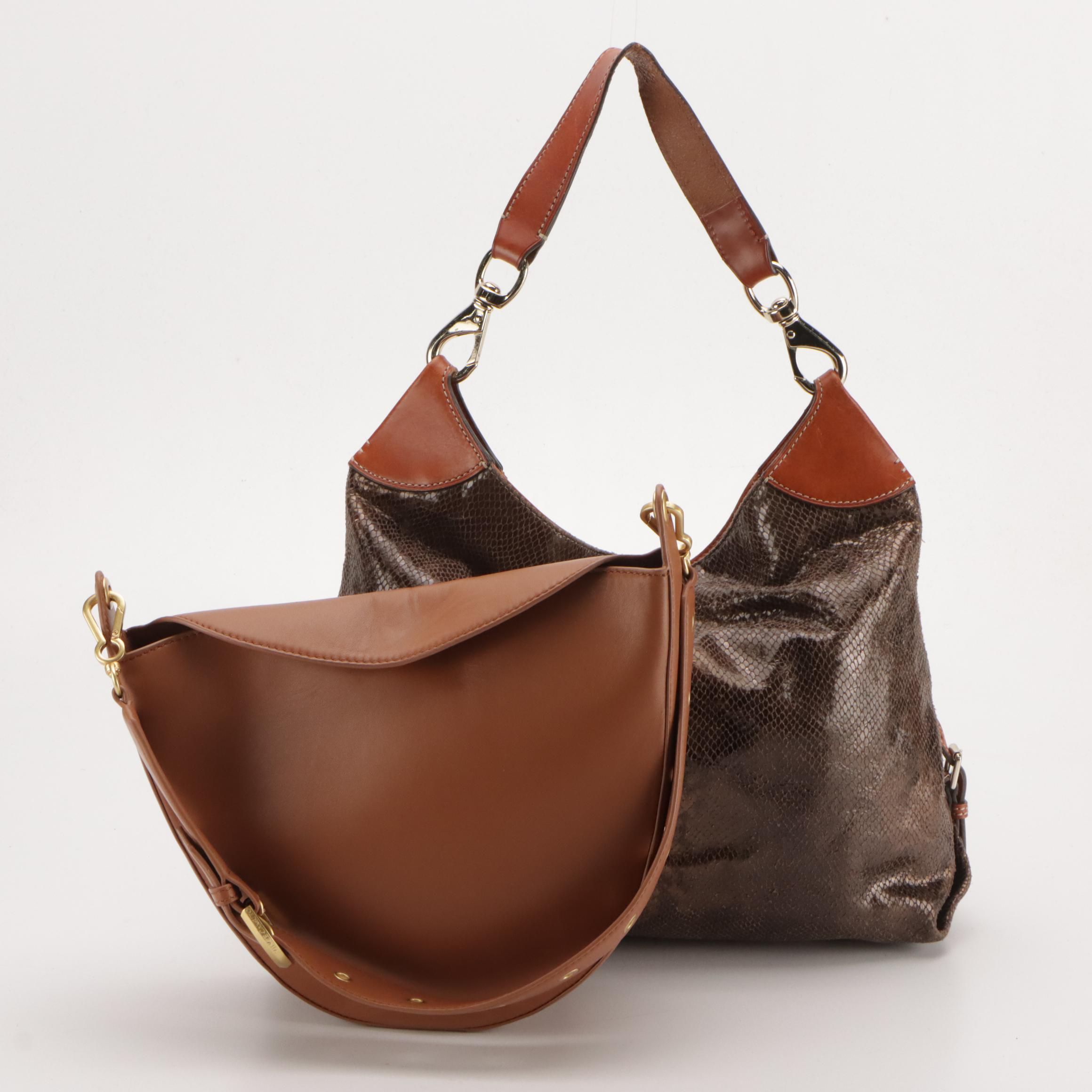 Vince Camuto Barlo Leather Hobo, Dooney & Bourke Snakeskin Effect Large Hobo