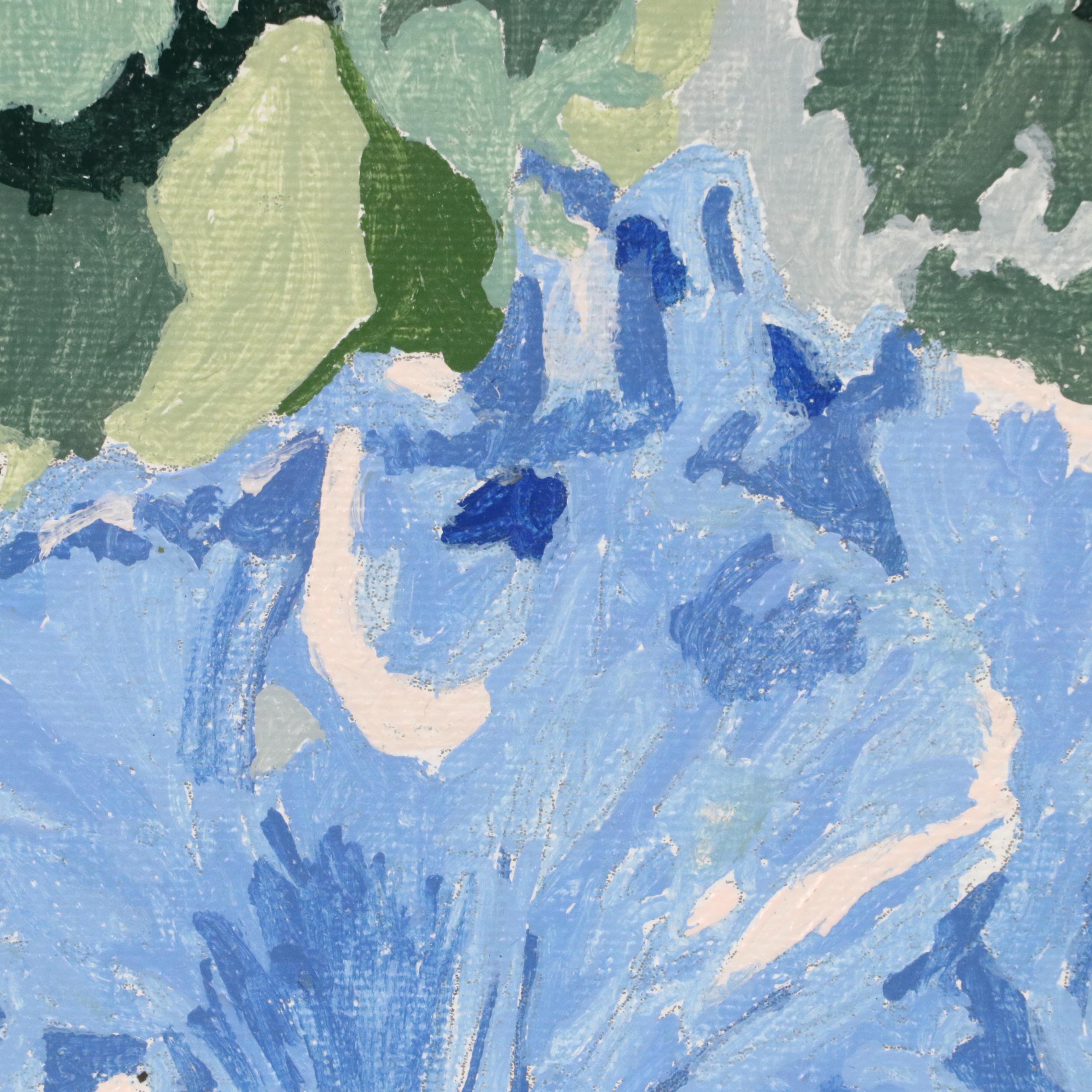 Brittony Martin Acrylic Painting "Light Blue Iris," 2025