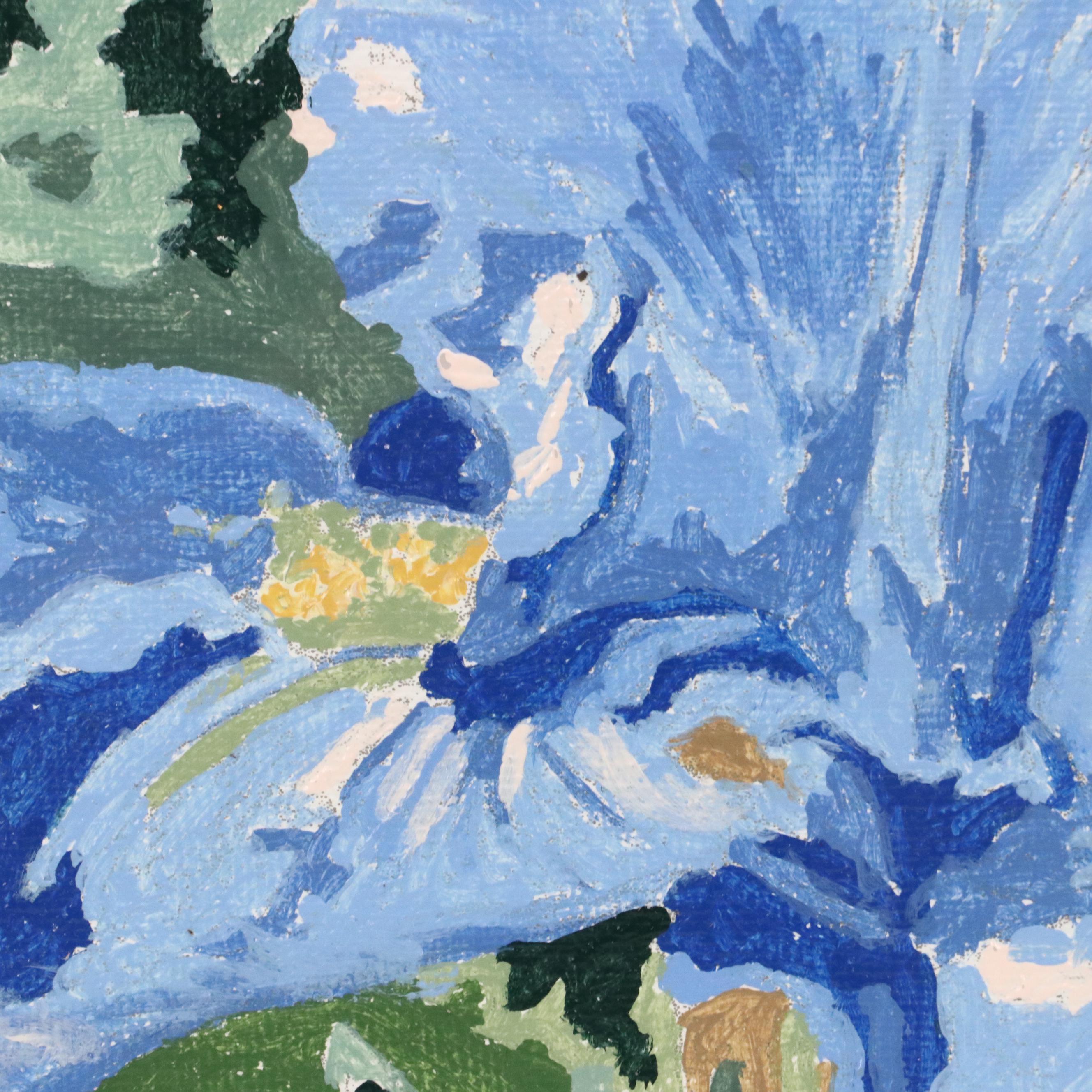 Brittony Martin Acrylic Painting "Light Blue Iris," 2025