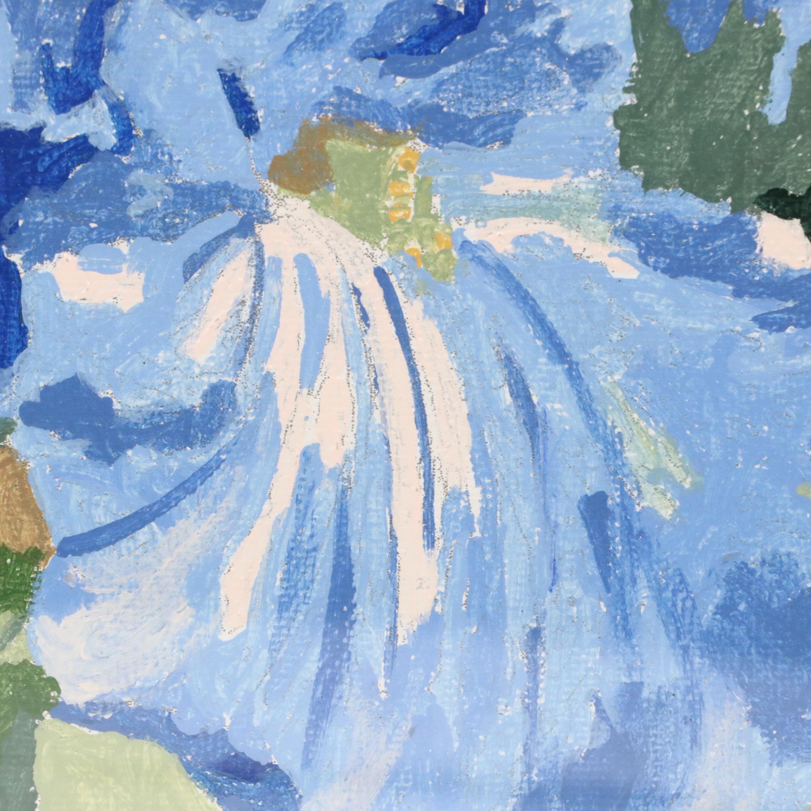 Brittony Martin Acrylic Painting "Light Blue Iris," 2025