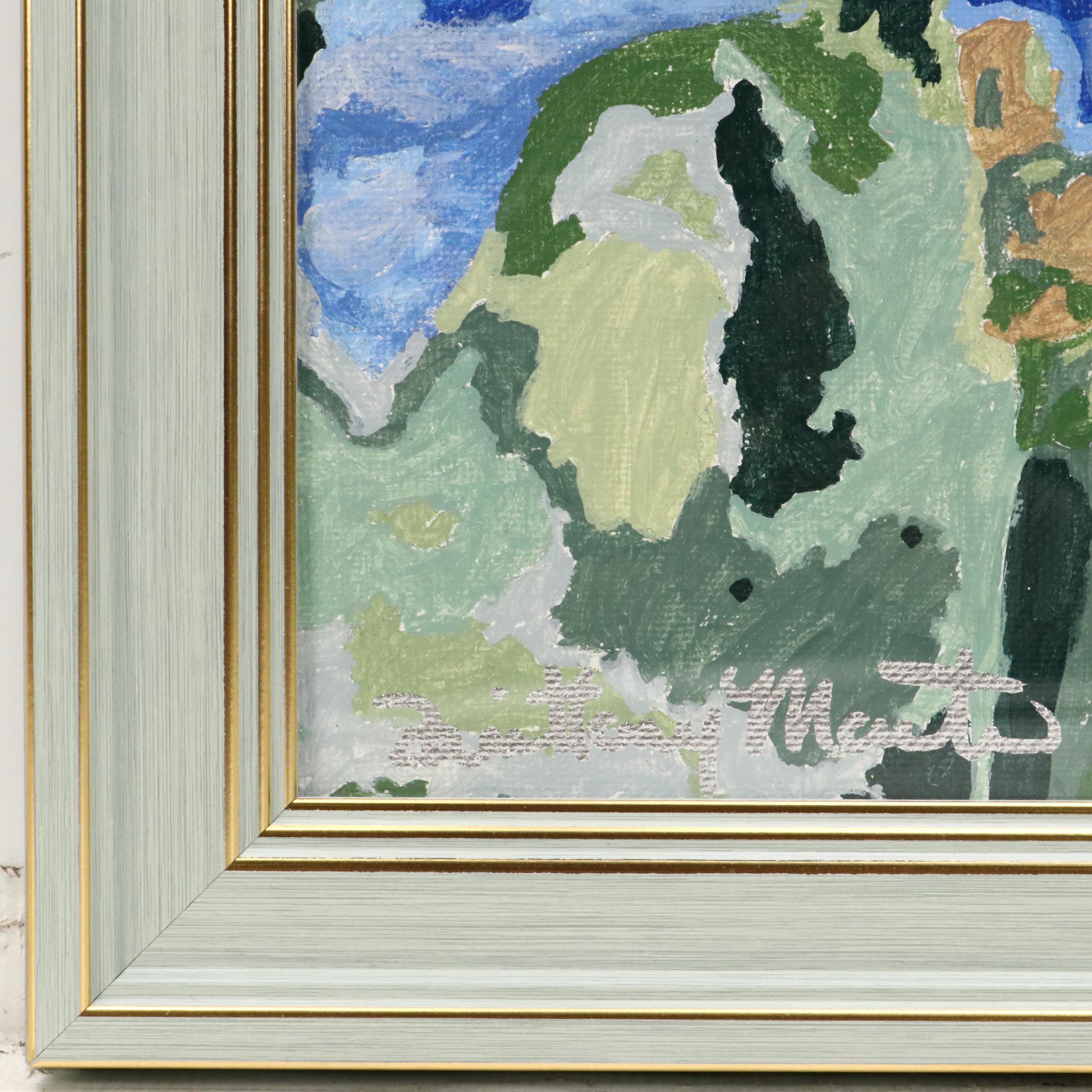 Brittony Martin Acrylic Painting "Light Blue Iris," 2025